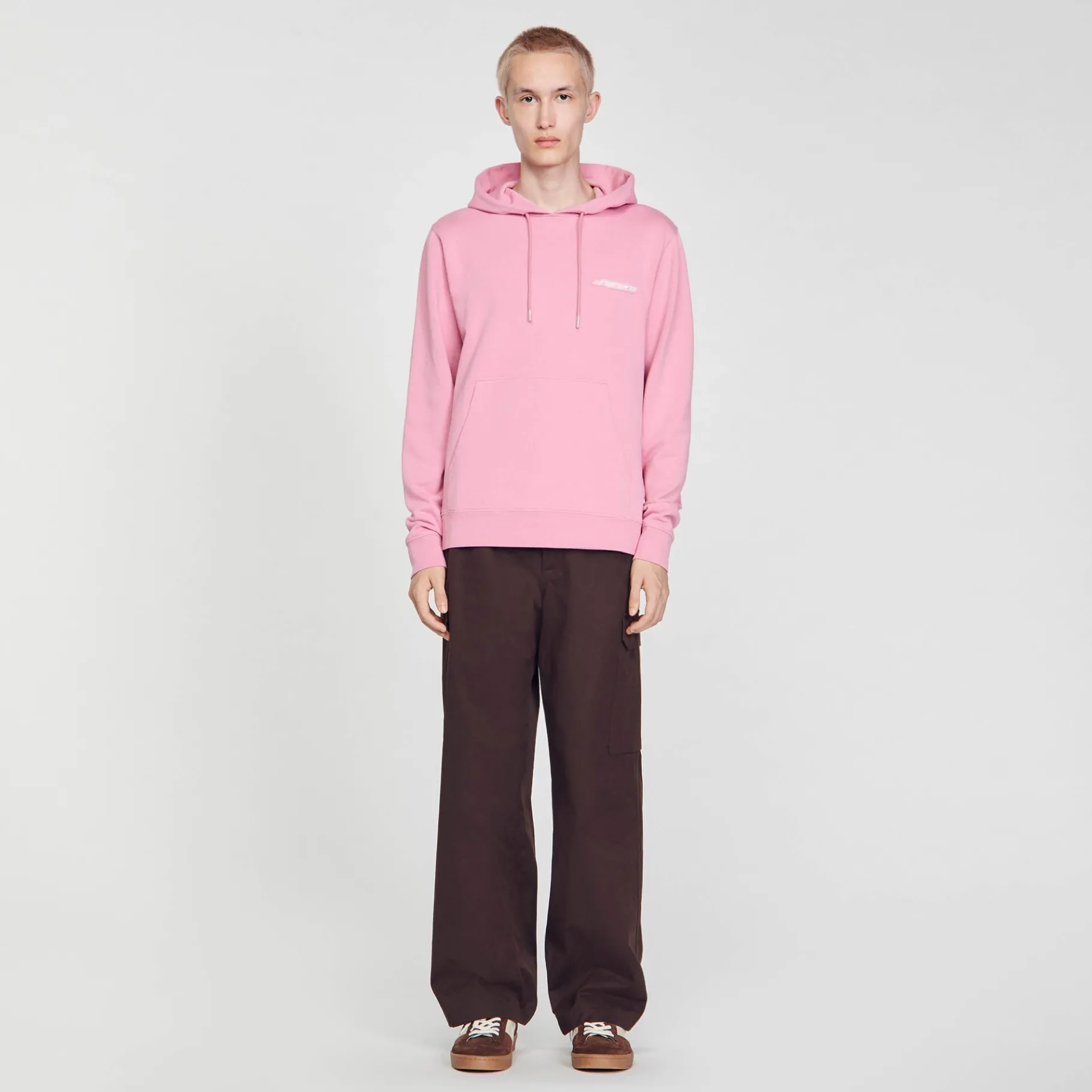Outlet SANDRO Hoodie à Capuche Rose