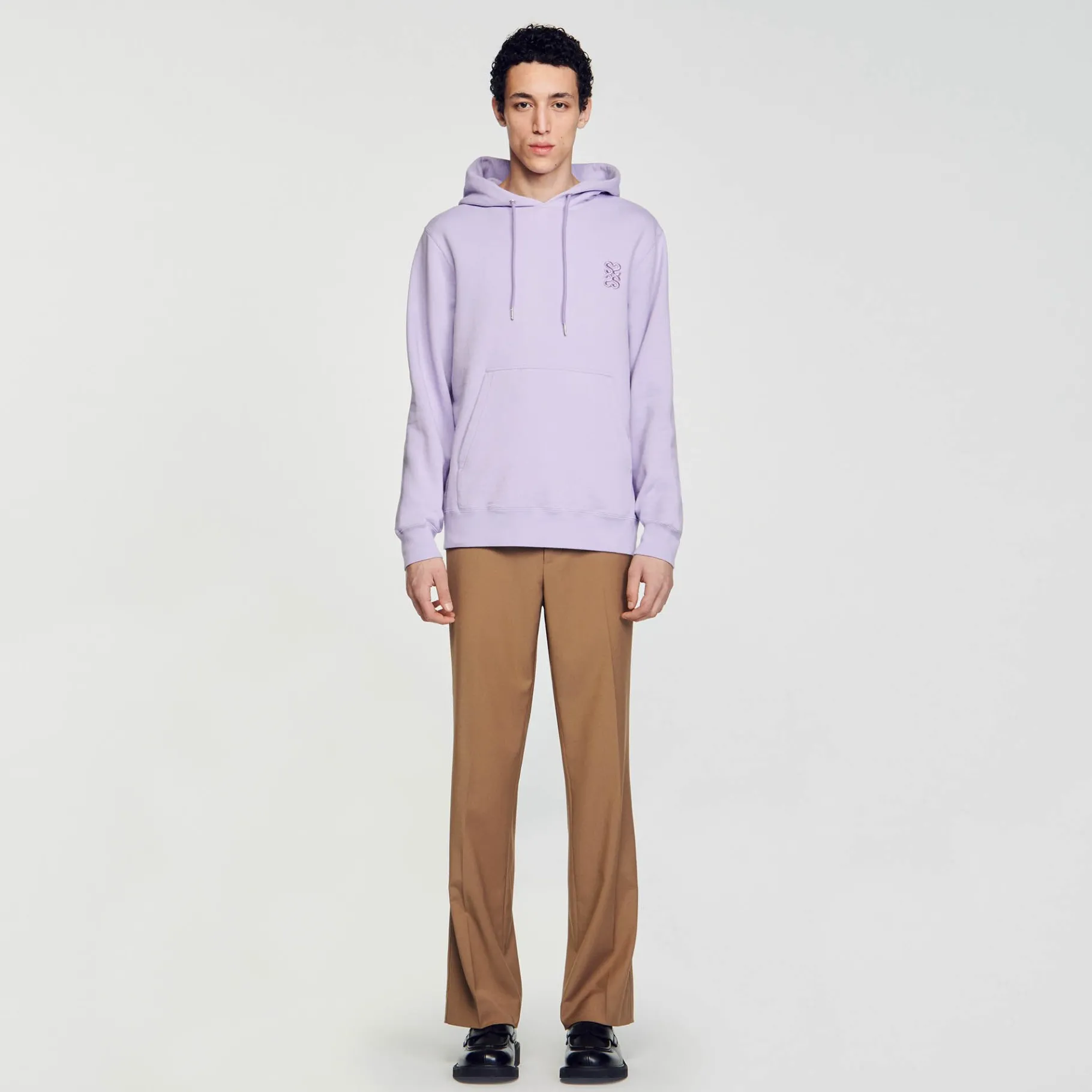 Best Sale SANDRO Hoodie à Capuche Lavande