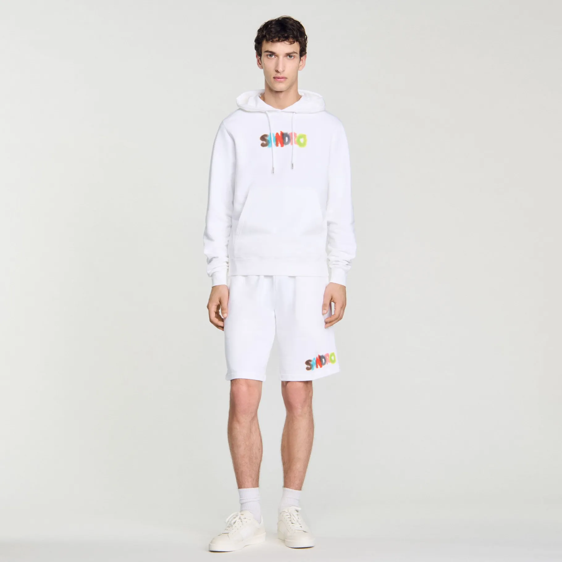 Hot SANDRO Hoodie à Capuche Wild Animals blanc