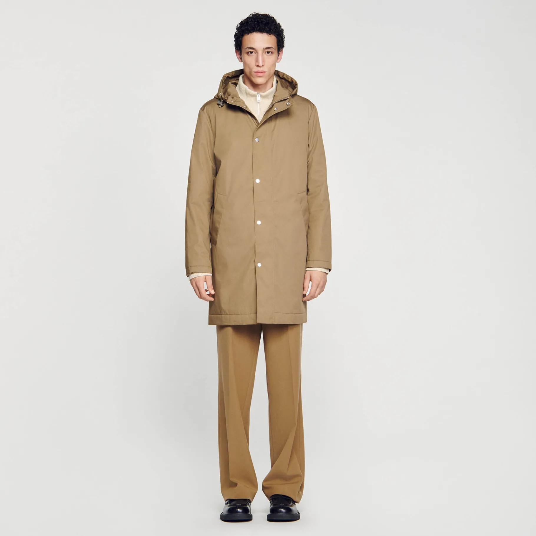 Online SANDRO Imperméable Mac Kaki clair