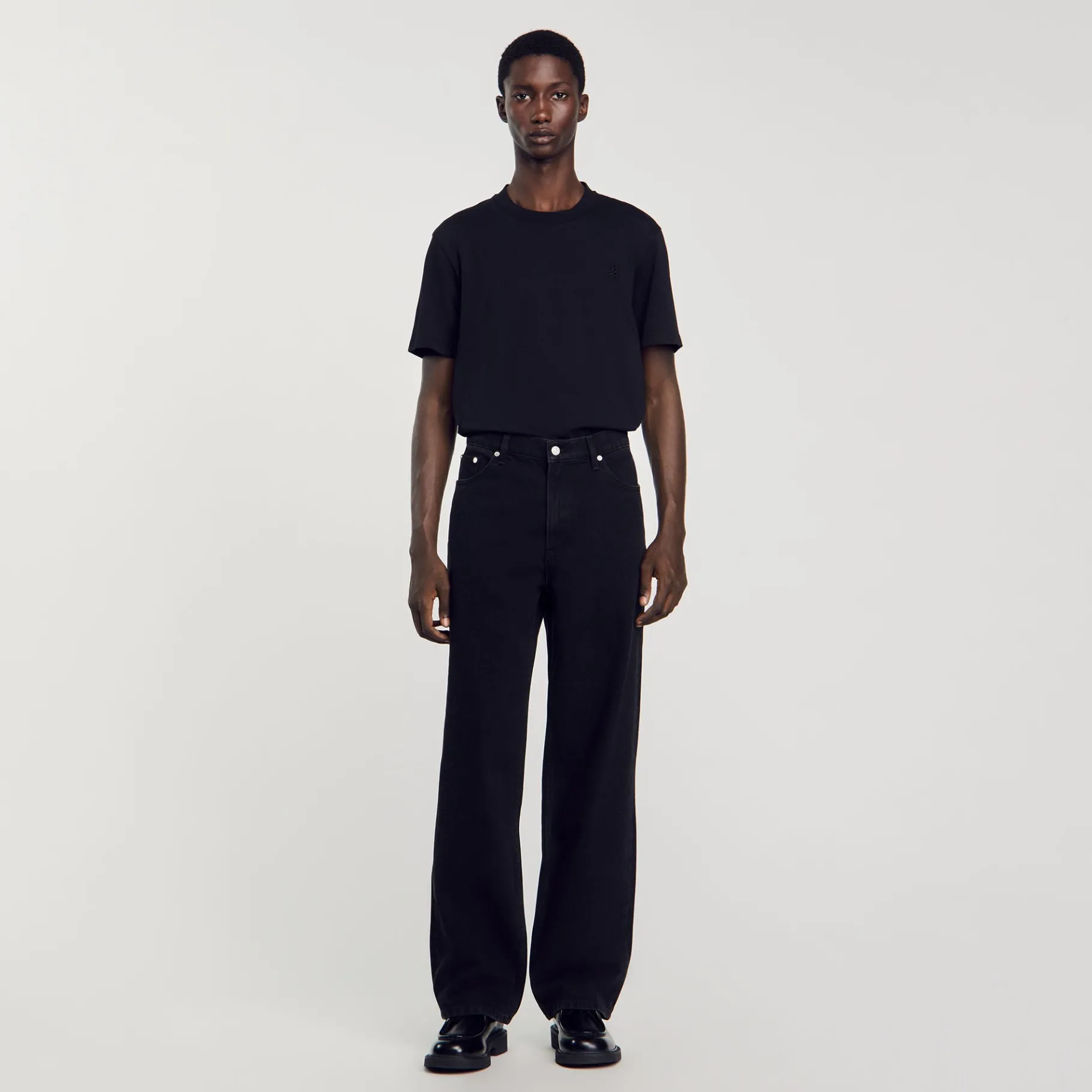 Cheap SANDRO Jean Regular Noir