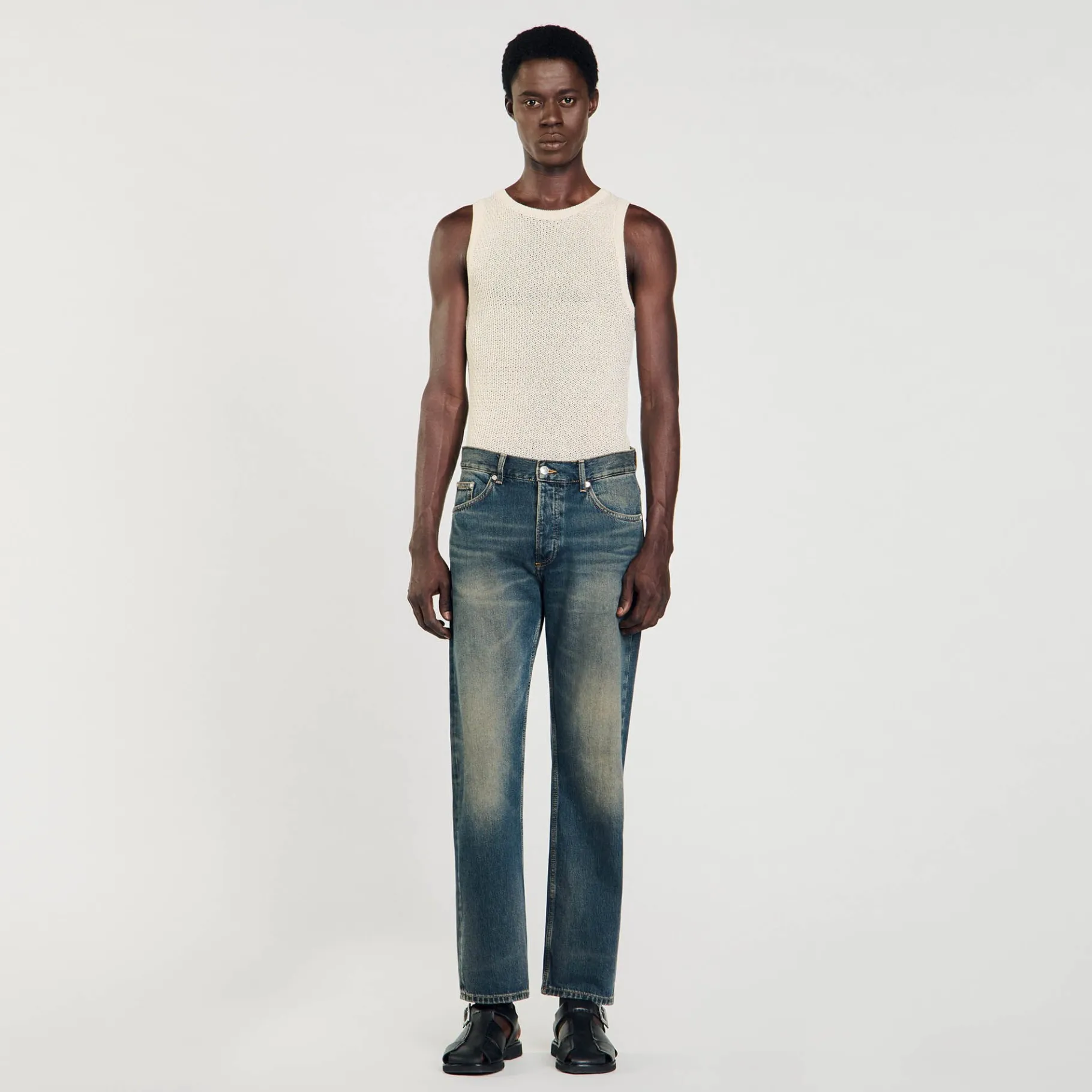 New SANDRO Jean Regular Délavé Denim