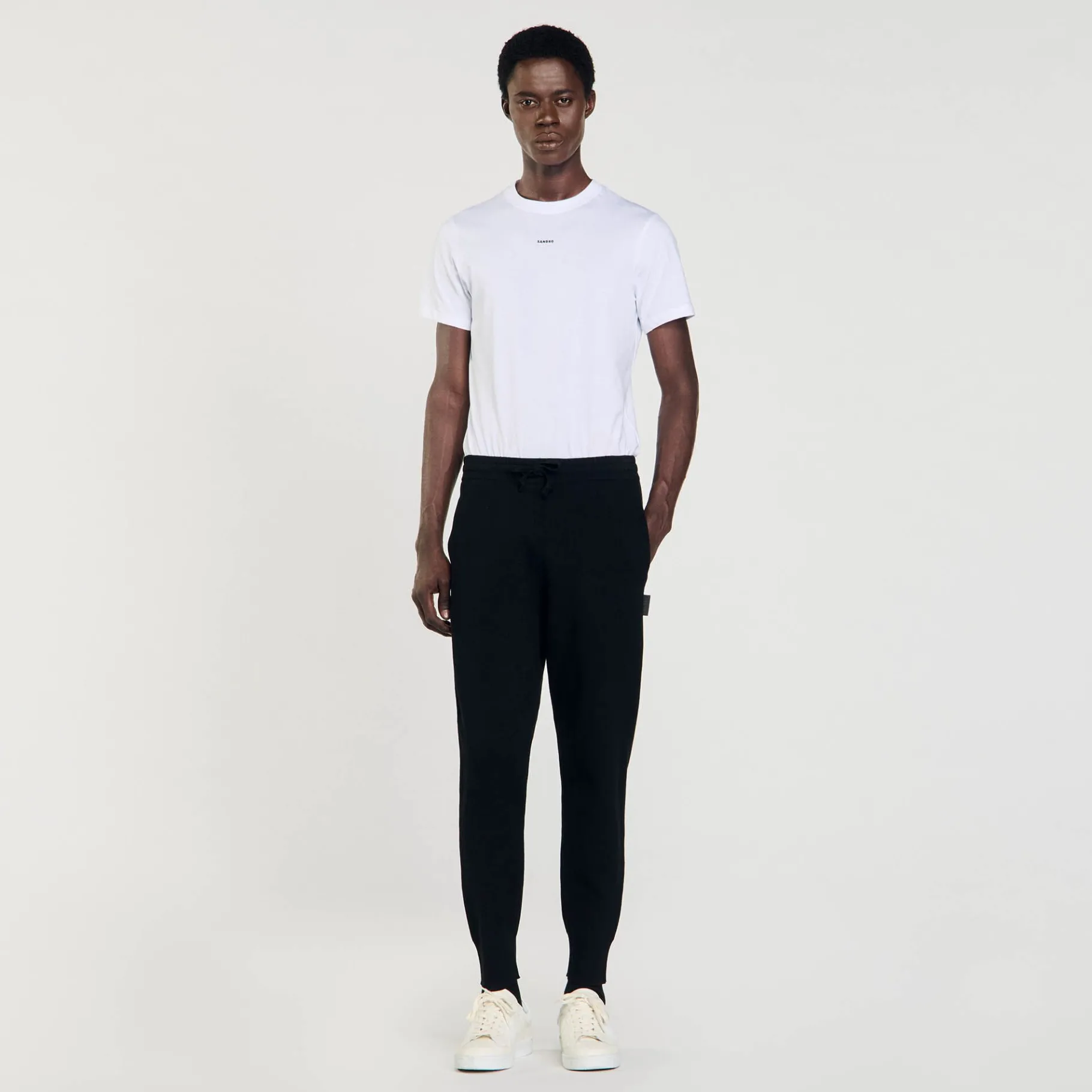 New SANDRO Jogging En Maille Noir