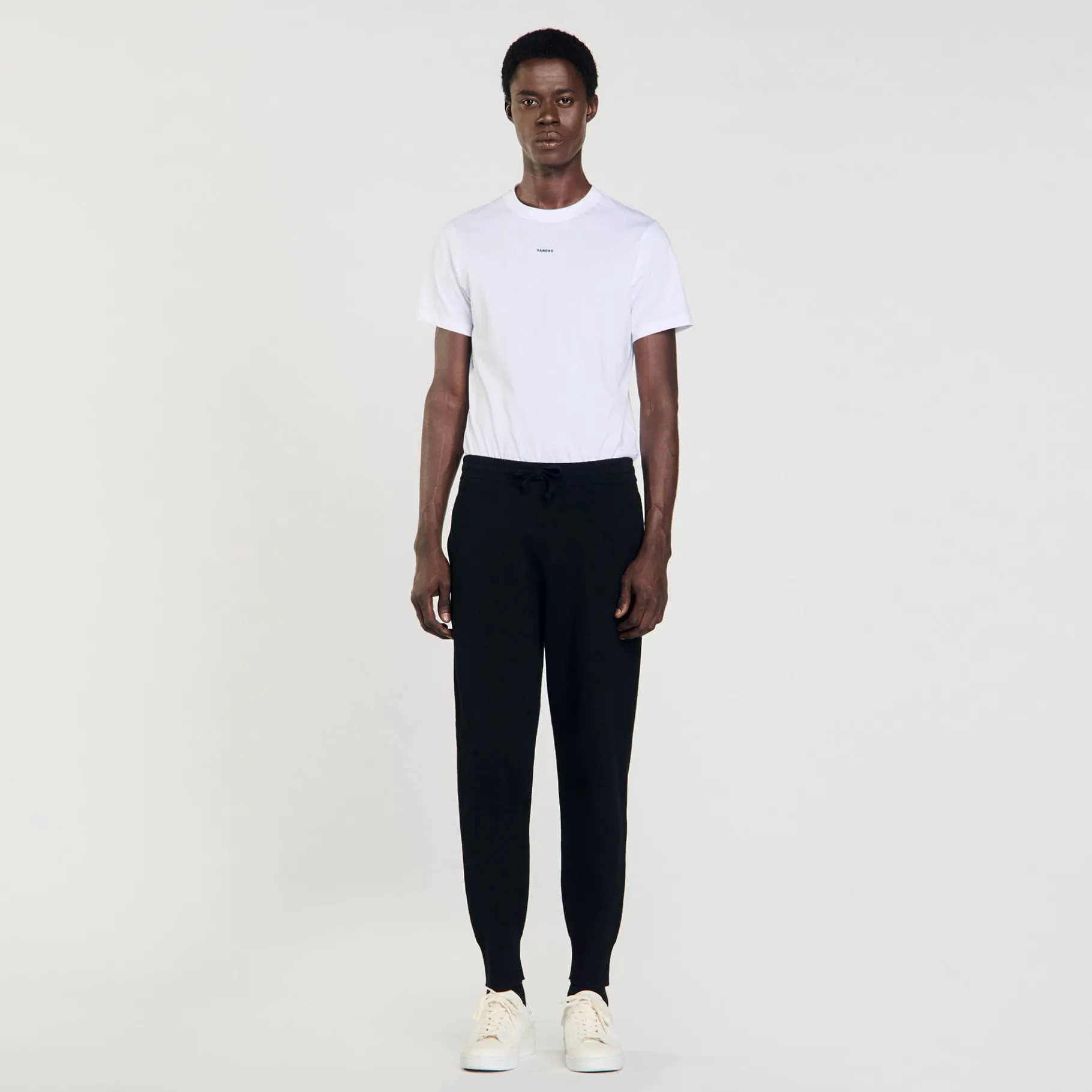 New SANDRO Jogging En Maille Noir