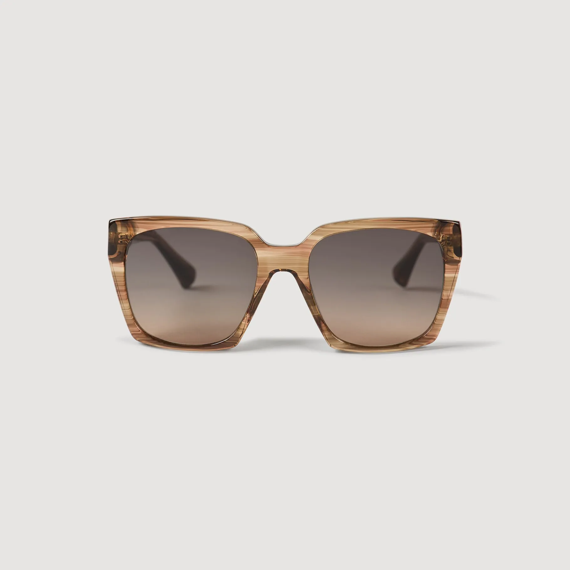 Shop SANDRO Lunettes De Soleil Larges Champagne