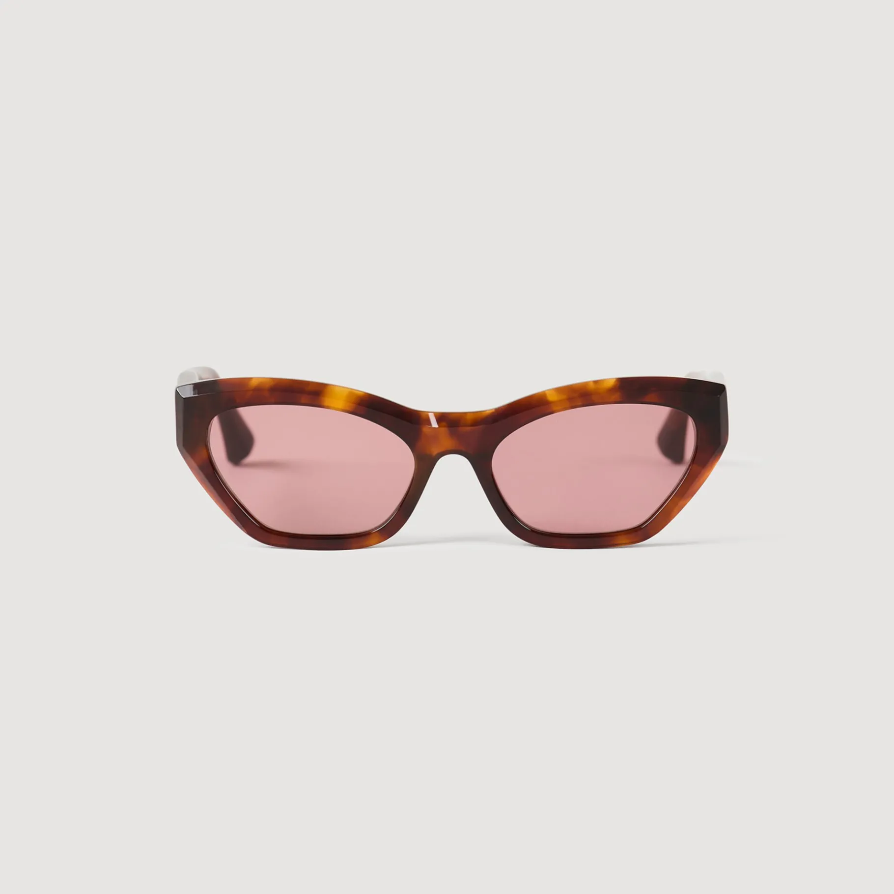 Online SANDRO Lunettes De Soleil Ovales Marron