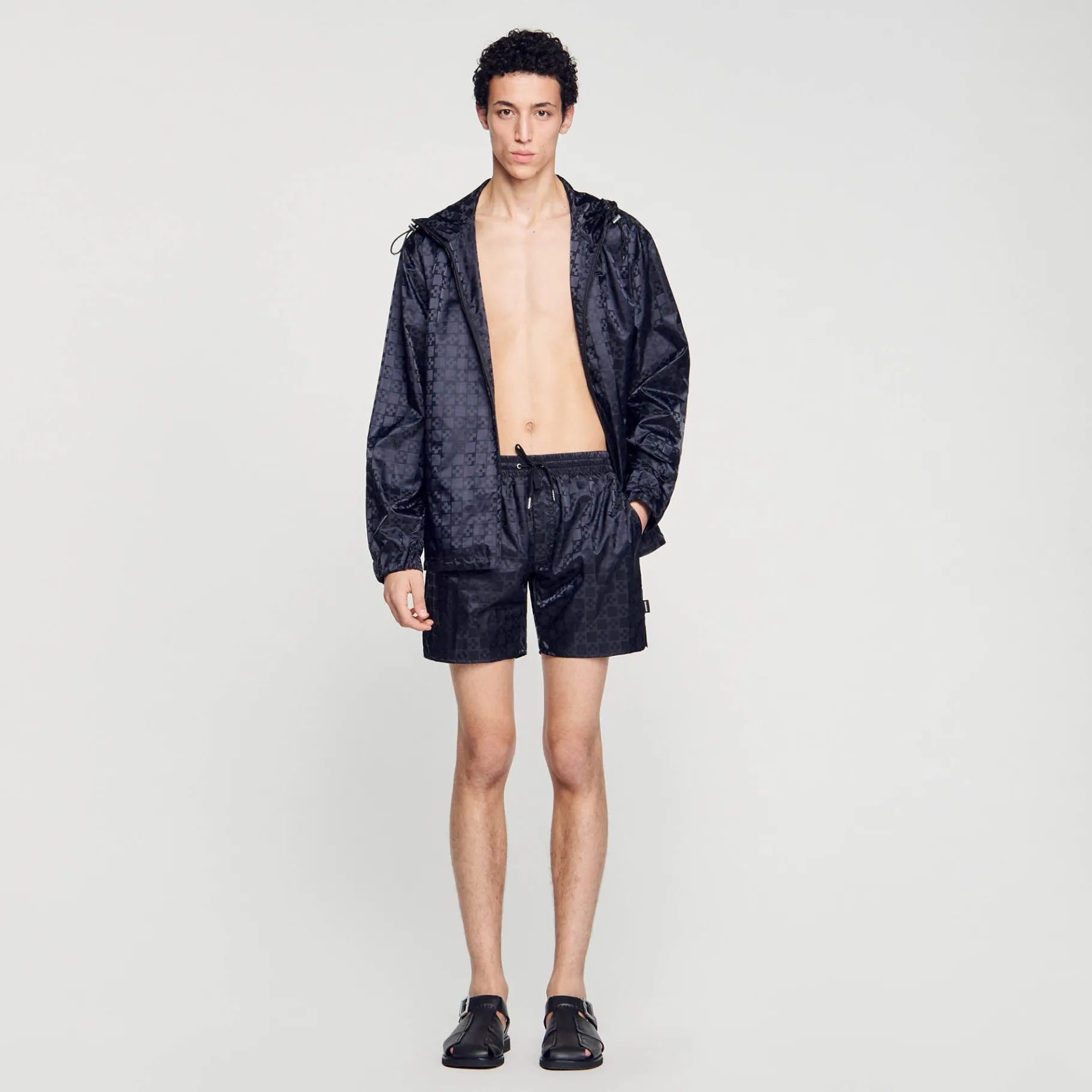Cheap SANDRO Maillot De Bain Squarecross Noir
