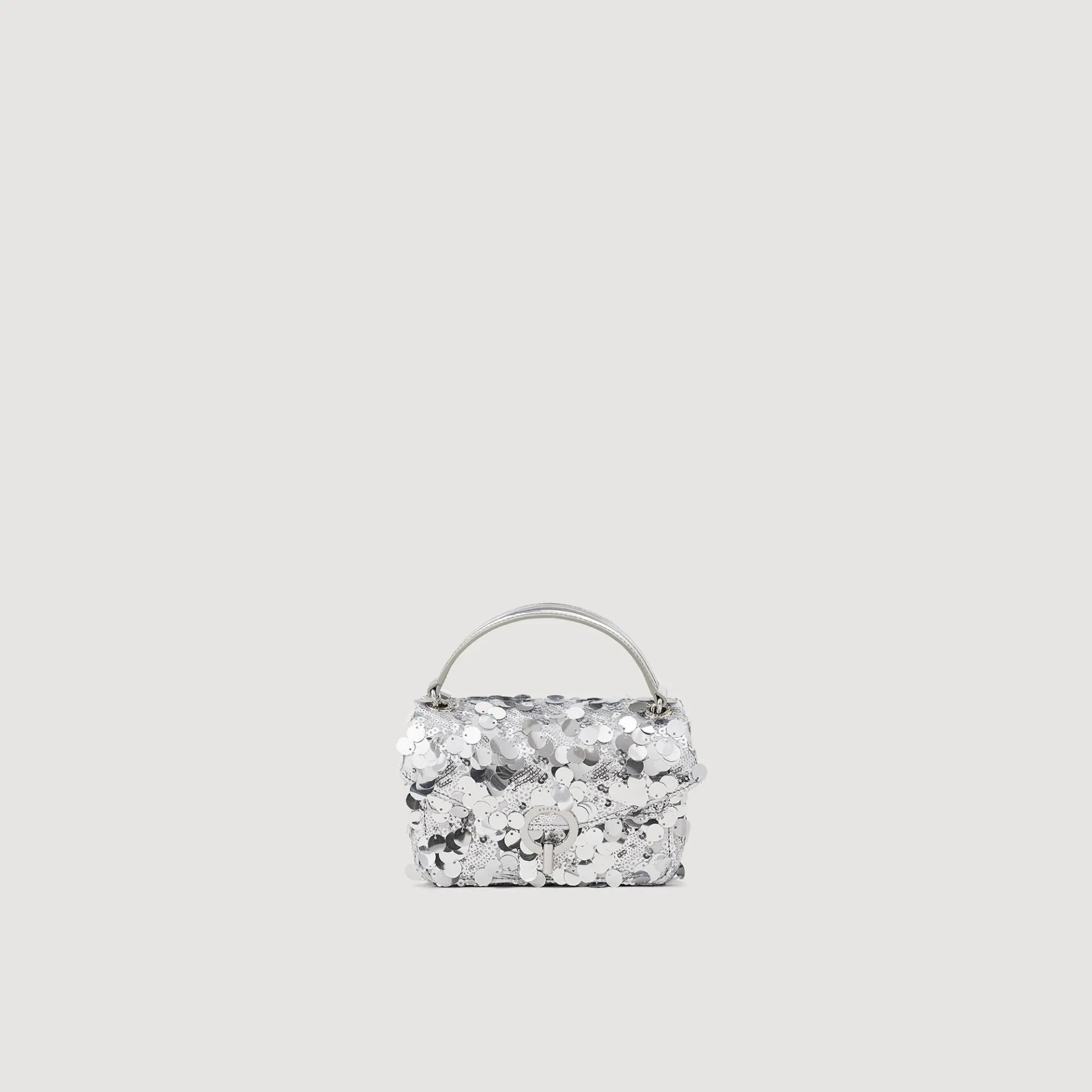 Sale SANDRO Mini Sac Yza Sequins Argent