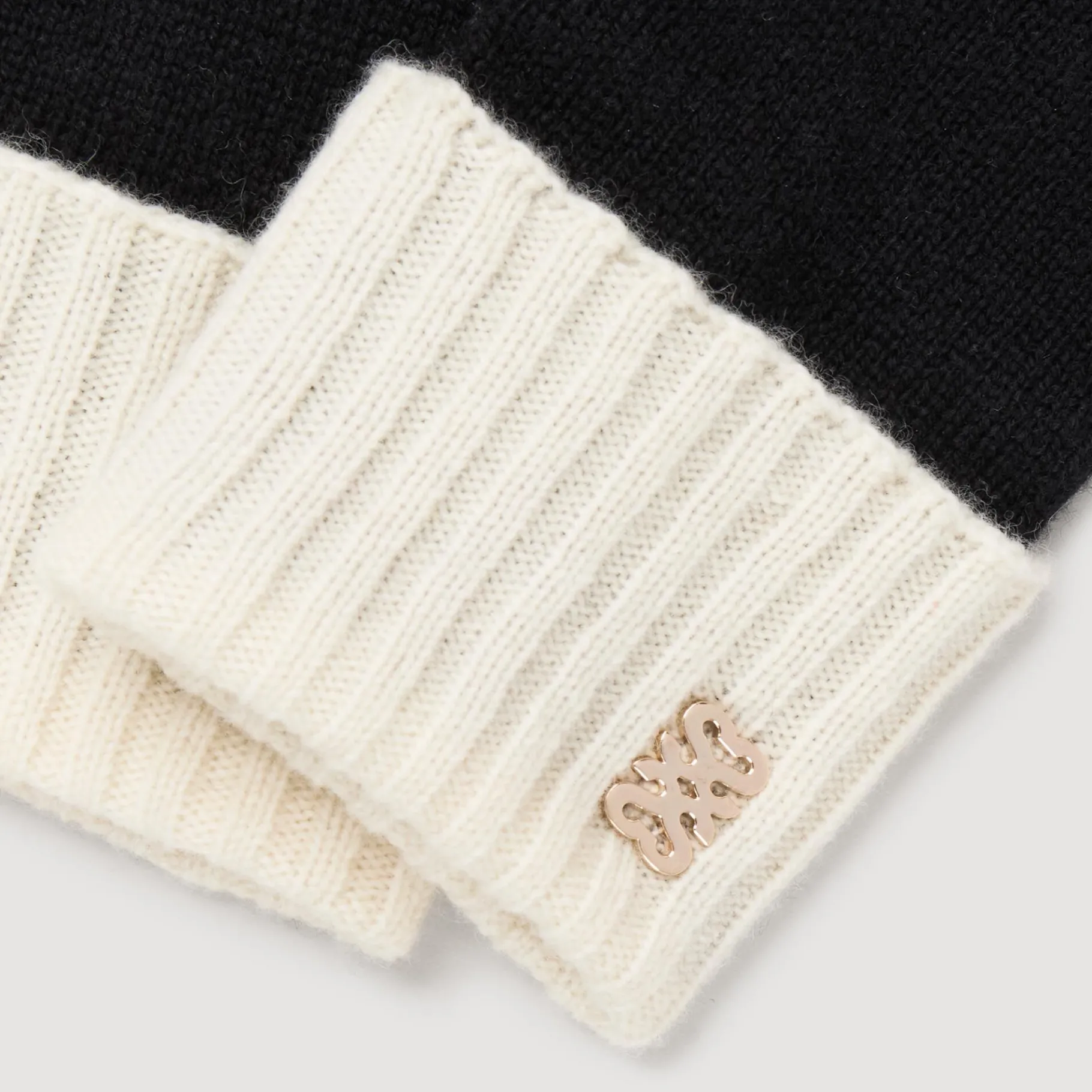 Shop SANDRO Mitaines En Laine Et Cachemire Noir