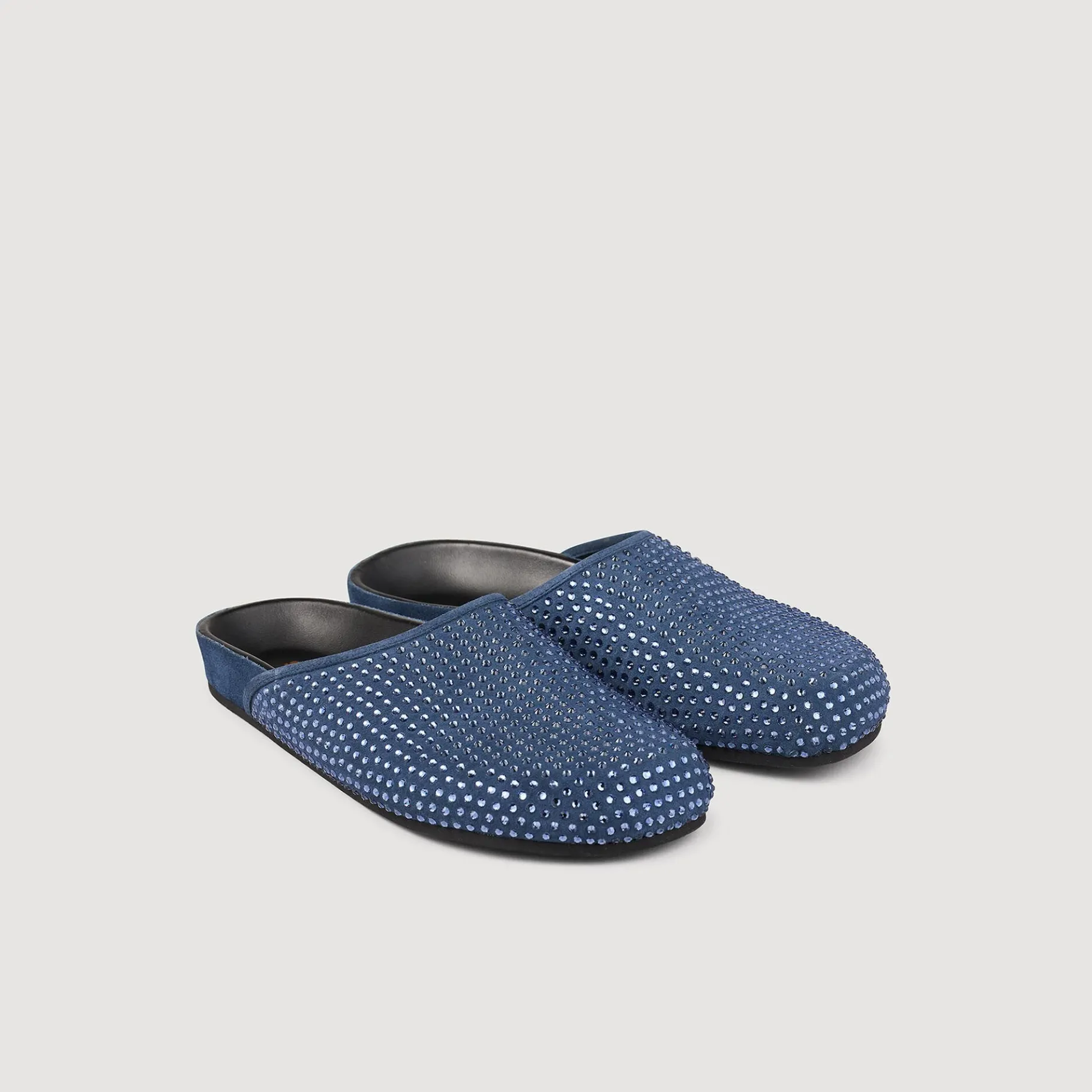 Discount SANDRO Mules Strassées Bleu
