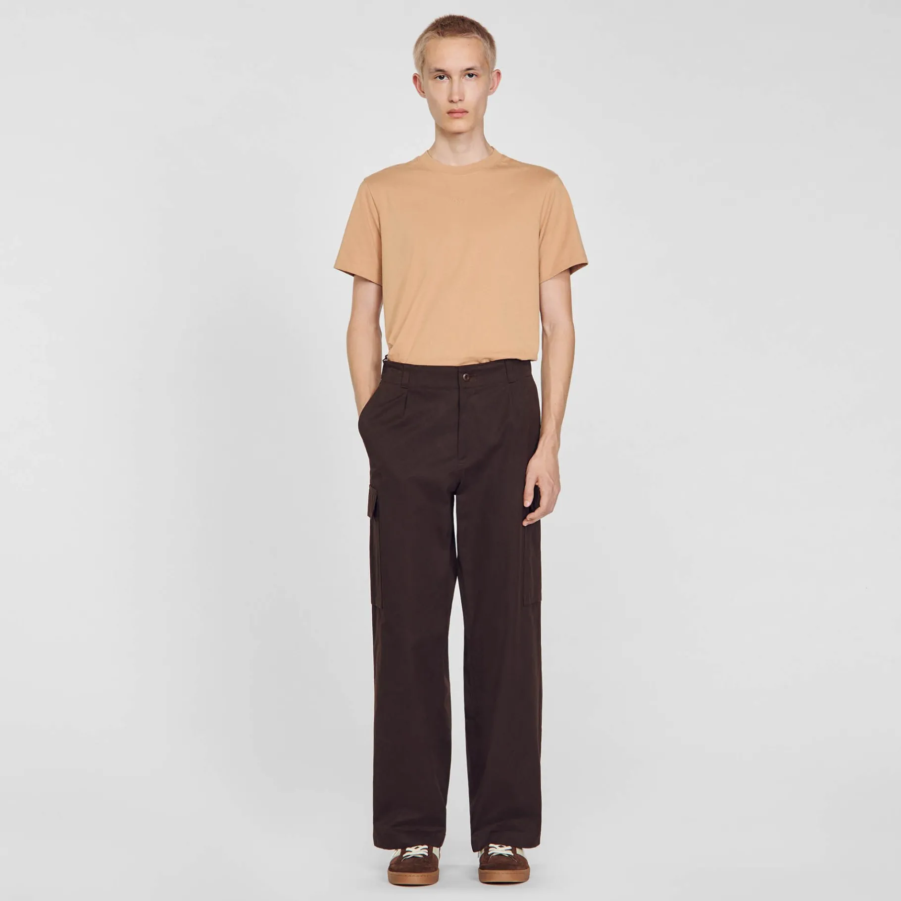 Best SANDRO Pantalon Cargo Marron