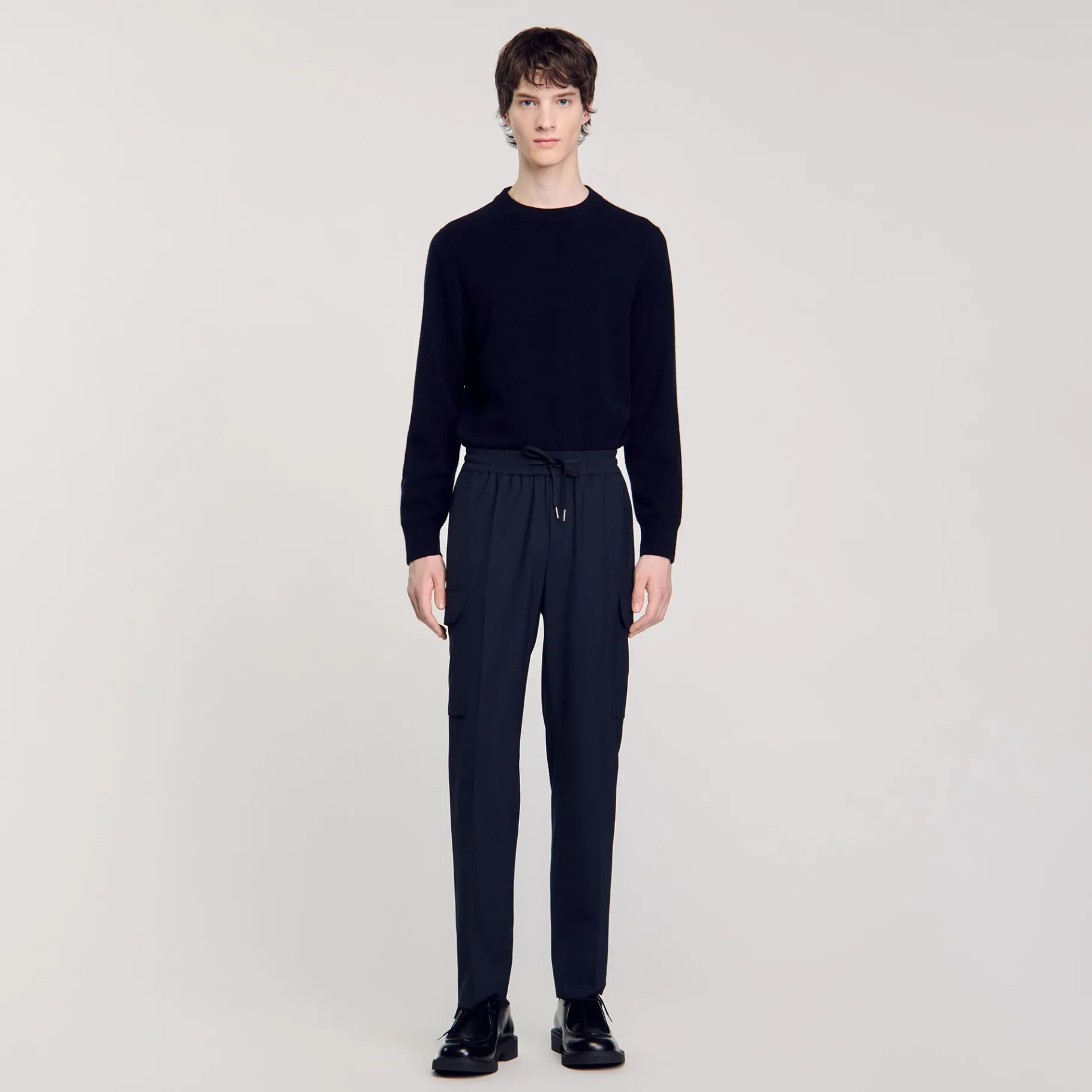 New SANDRO Pantalon Cargo Bleu Prusse