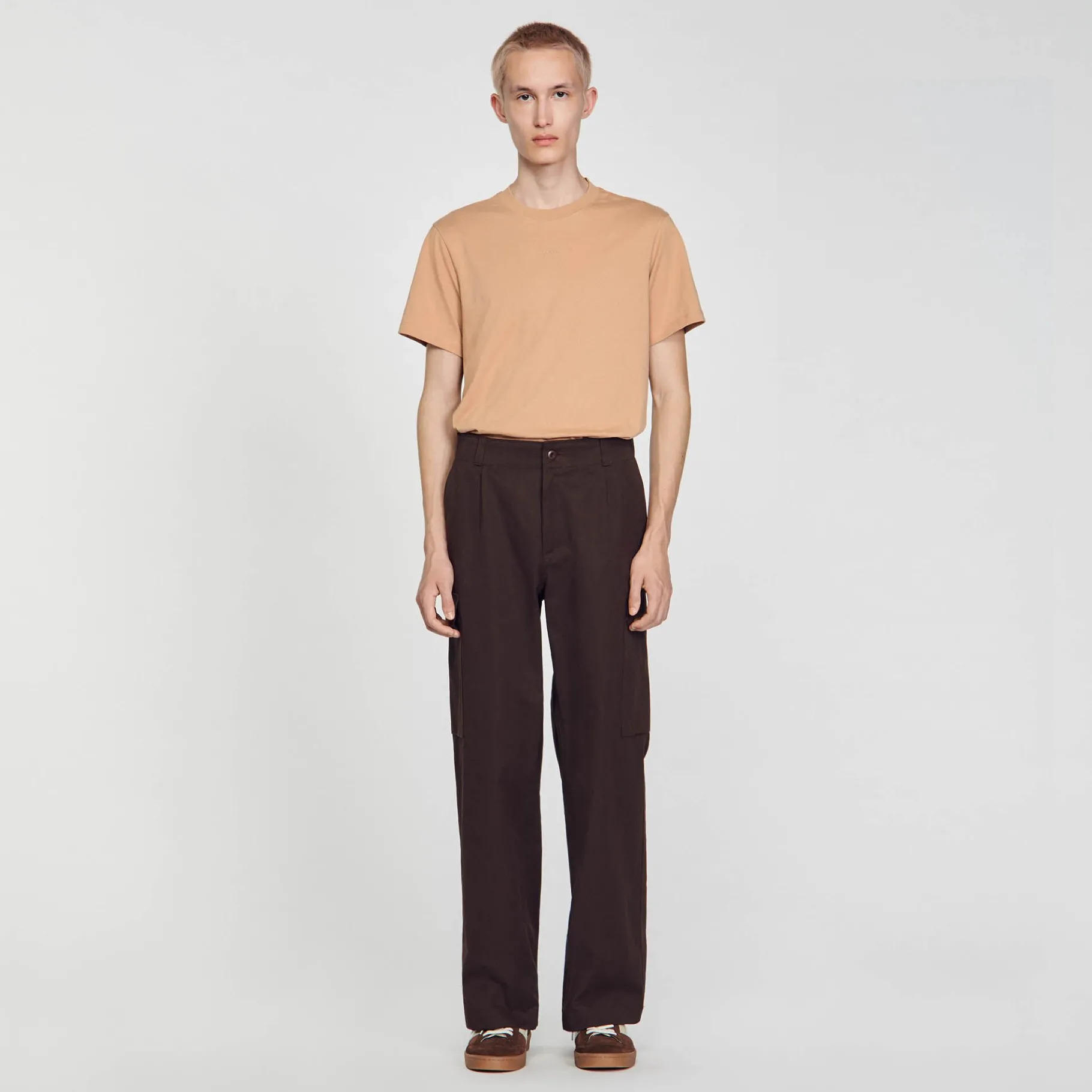 Best SANDRO Pantalon Cargo Marron
