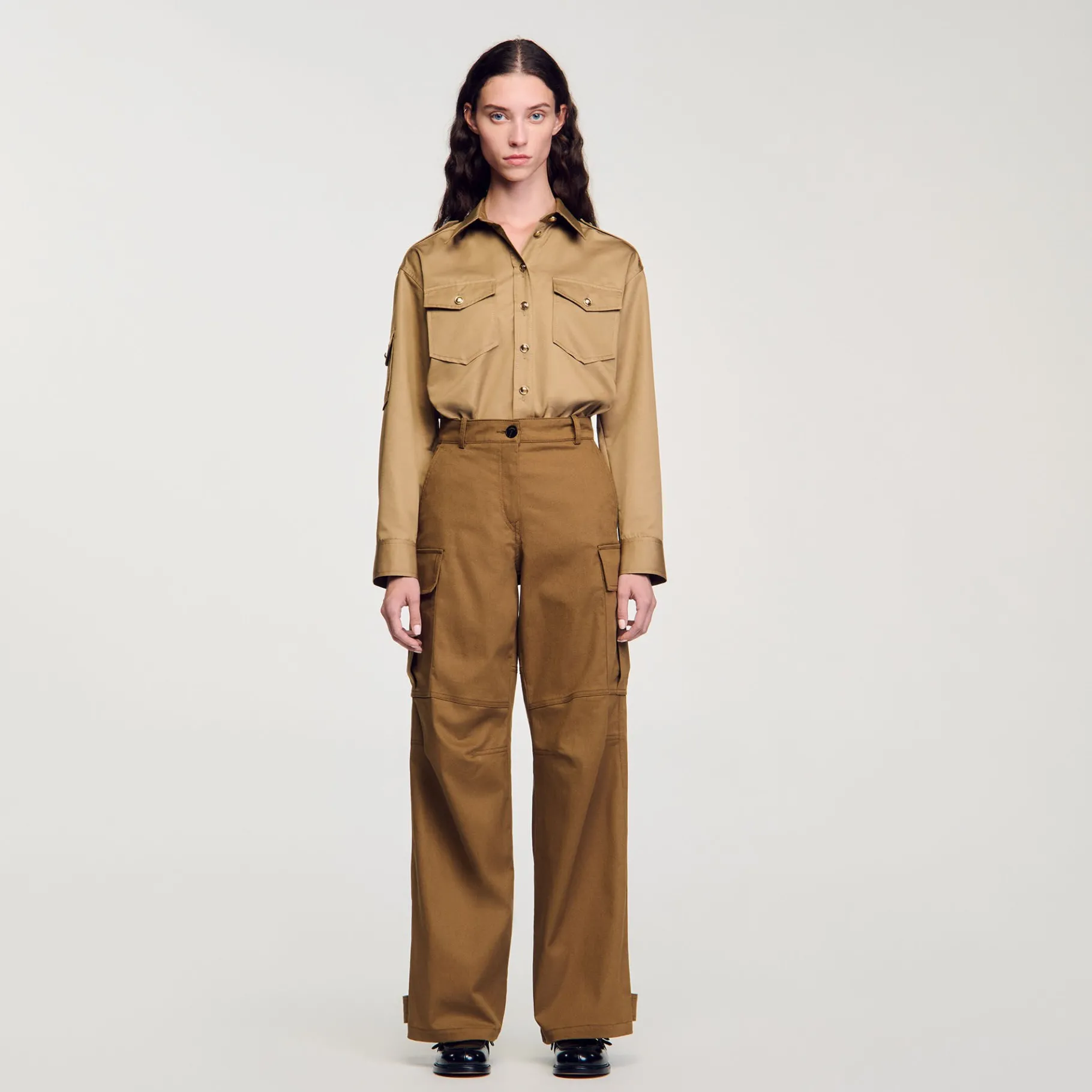 Clearance SANDRO Pantalon Cargo Glaise