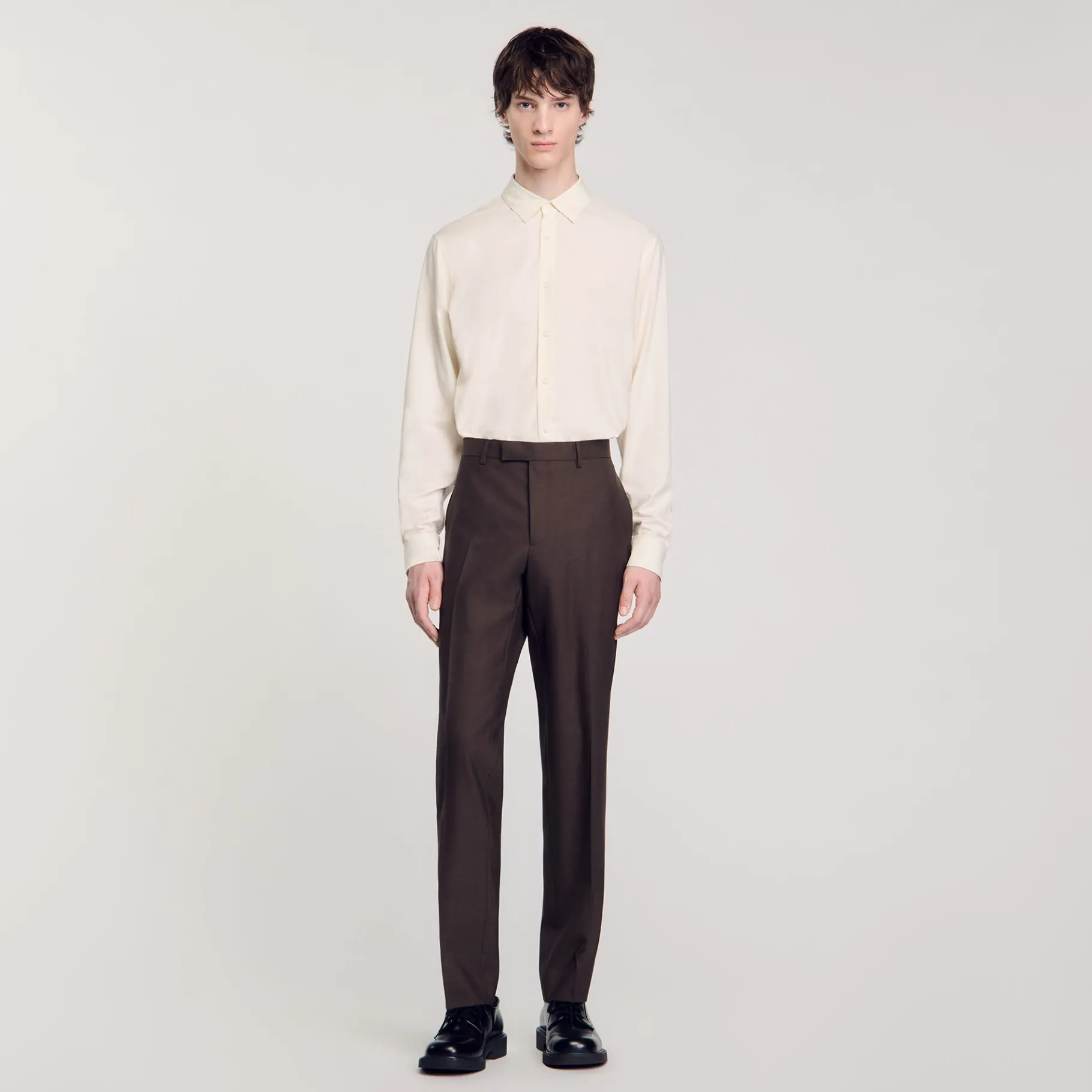 Cheap SANDRO Pantalon De Costume Marron