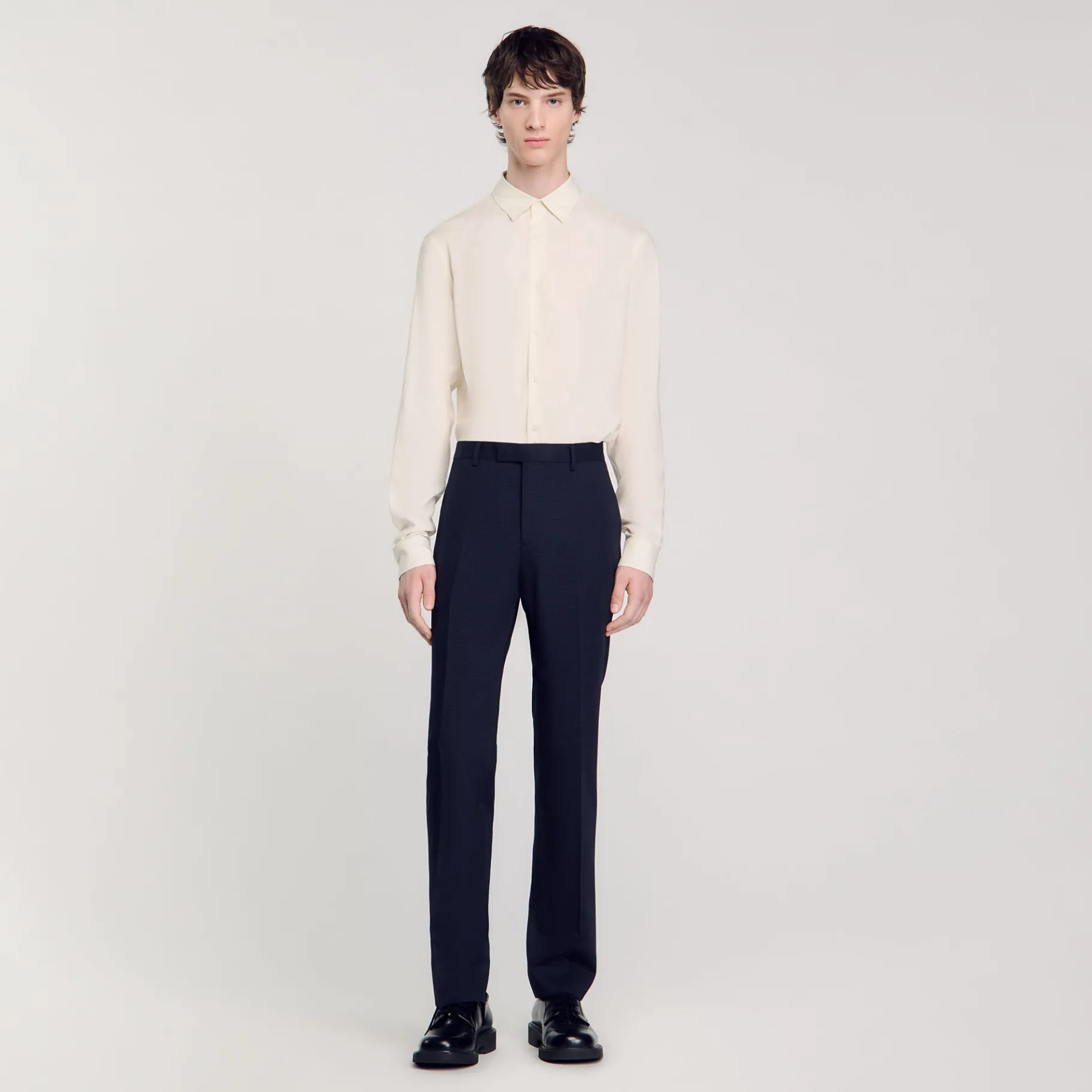 Cheap SANDRO Pantalon De Costume Marine