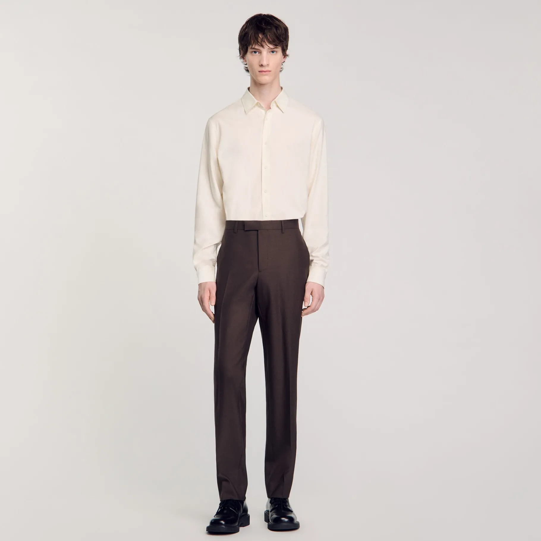 Cheap SANDRO Pantalon De Costume Marron