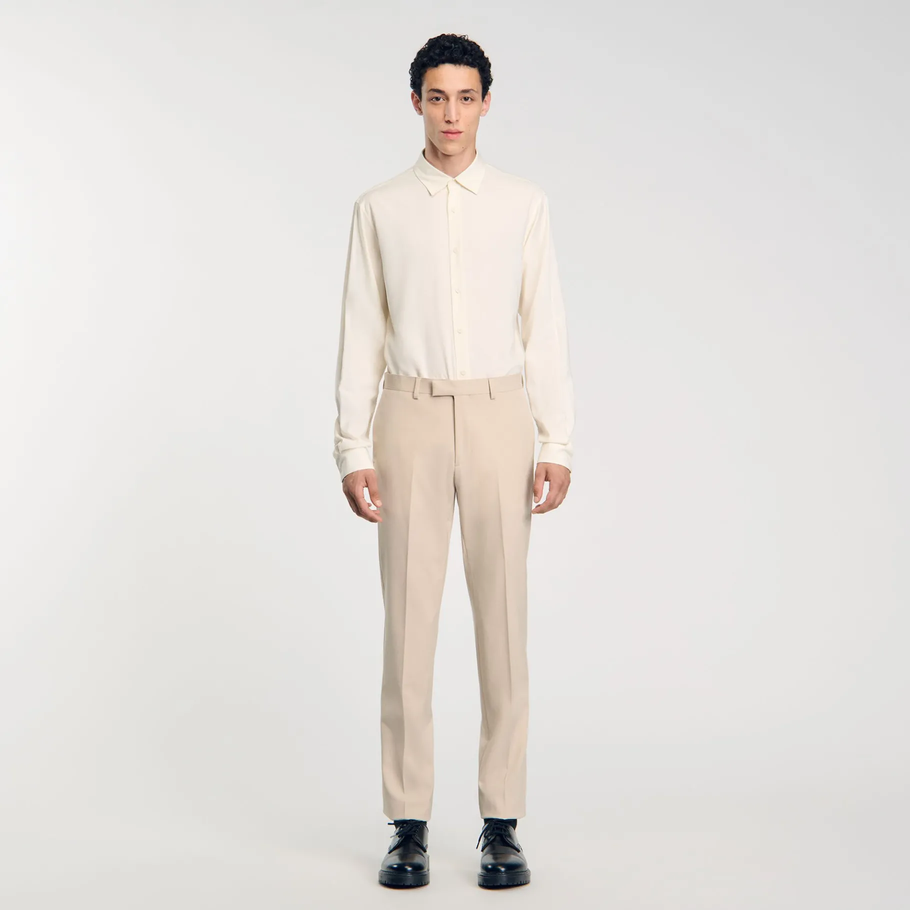 Flash Sale SANDRO Pantalon De Costume Beige Clair