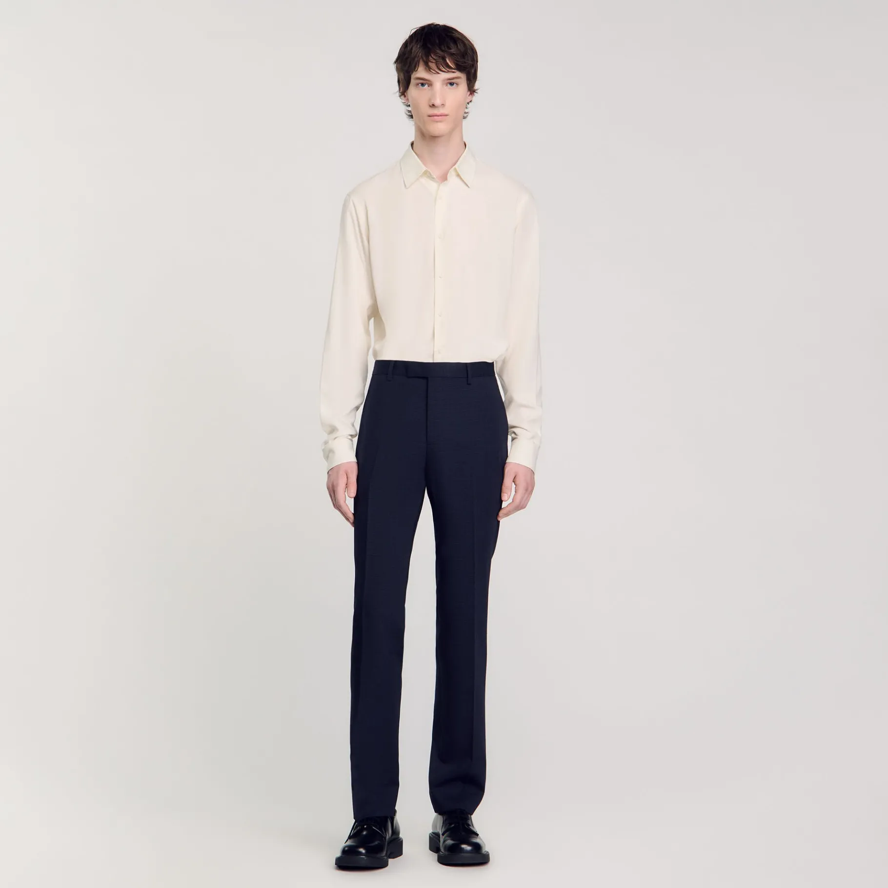 Cheap SANDRO Pantalon De Costume Marine