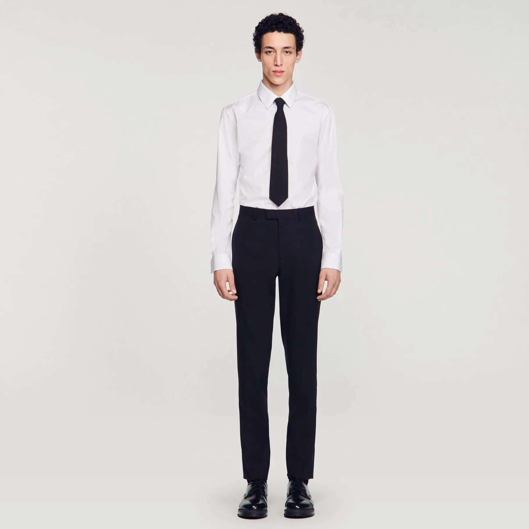 Outlet SANDRO Pantalon De Costume à Coupe Classique Noir