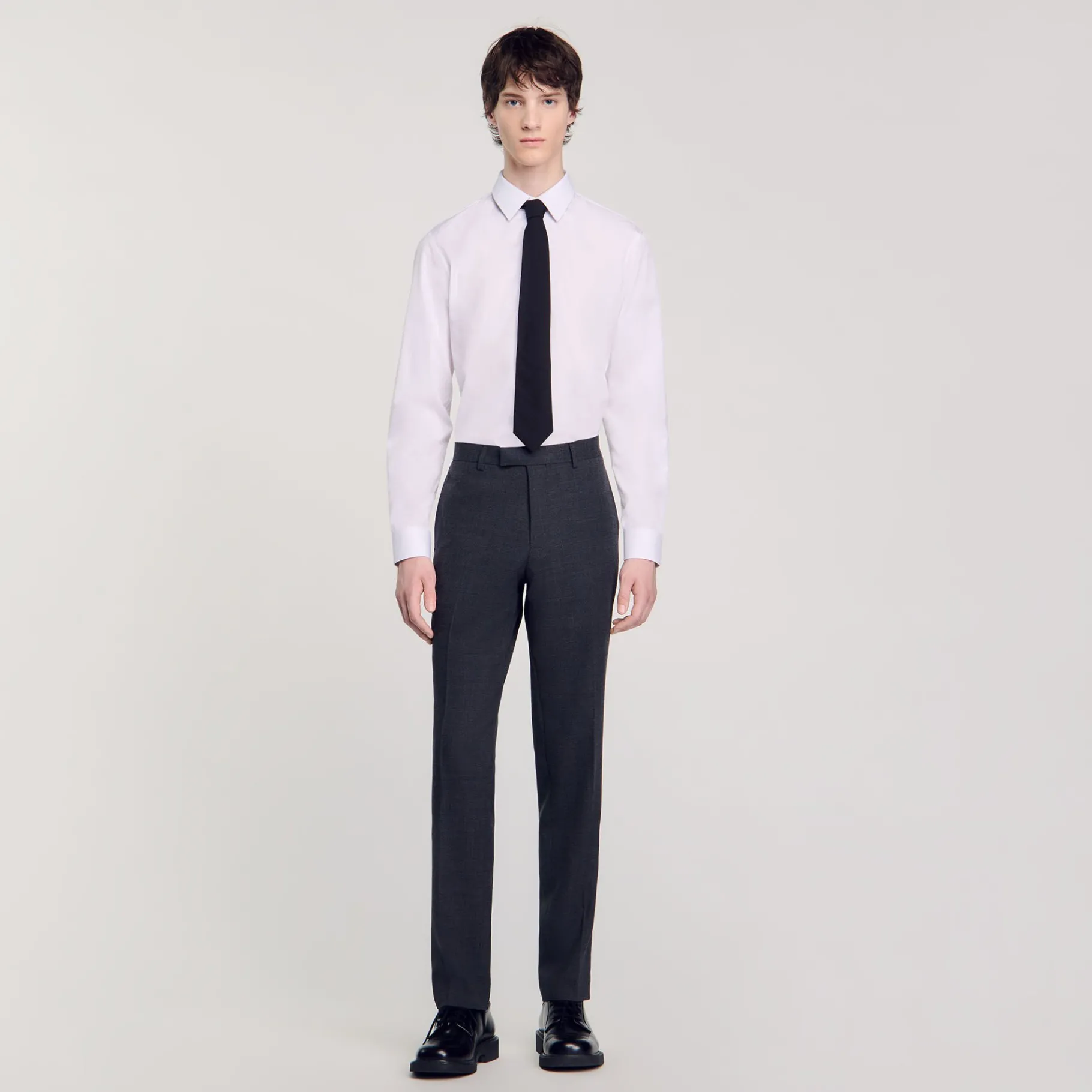 Best SANDRO Pantalon De Costume En Laine gris chiné