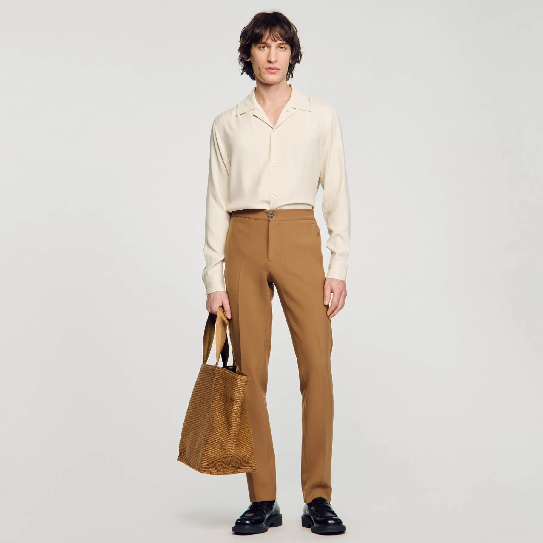 Cheap SANDRO Pantalon En Jersey Camel