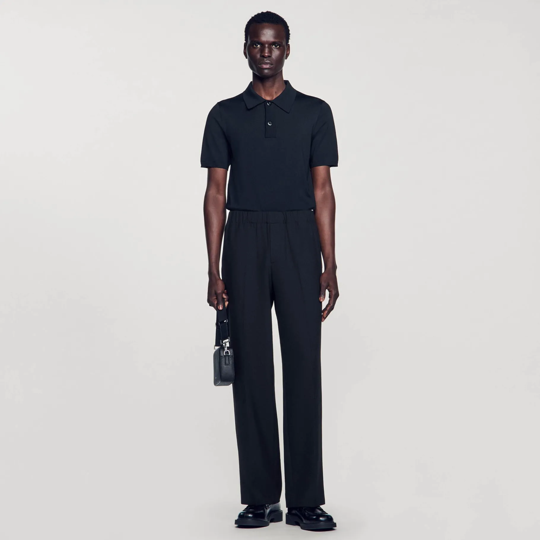 Best Sale SANDRO Pantalon Large Noir