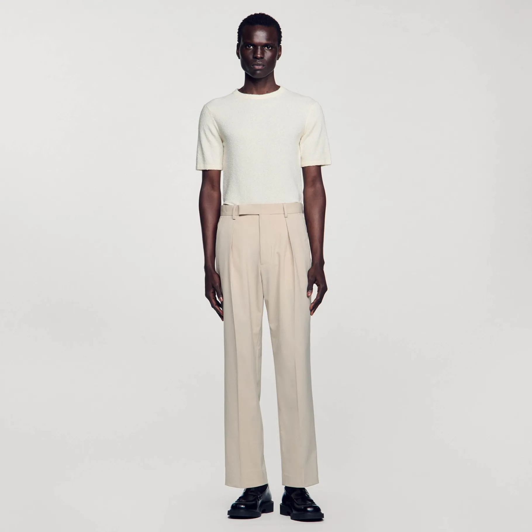 Hot SANDRO Pantalon Large Beige