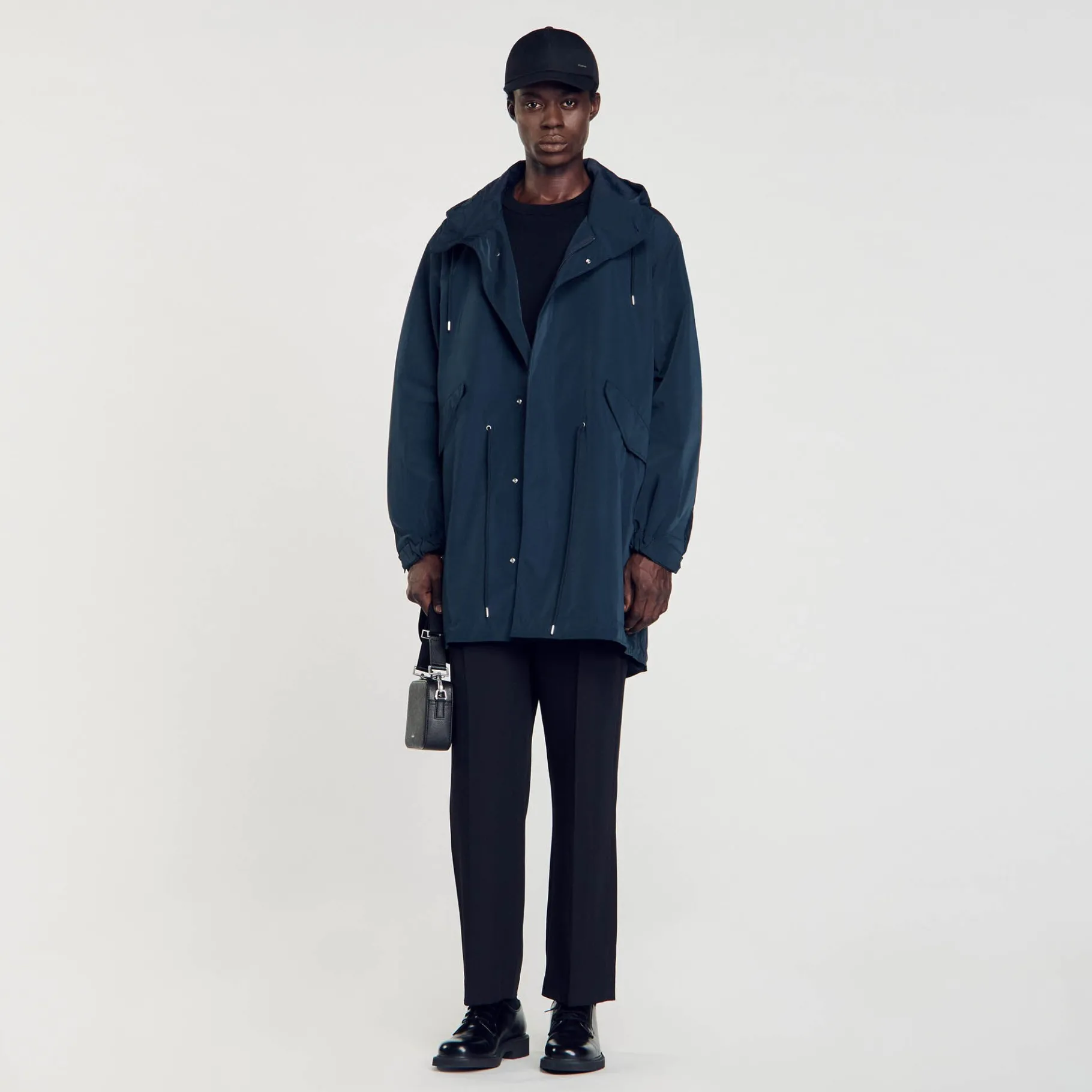 Clearance SANDRO Parka Longue Marine