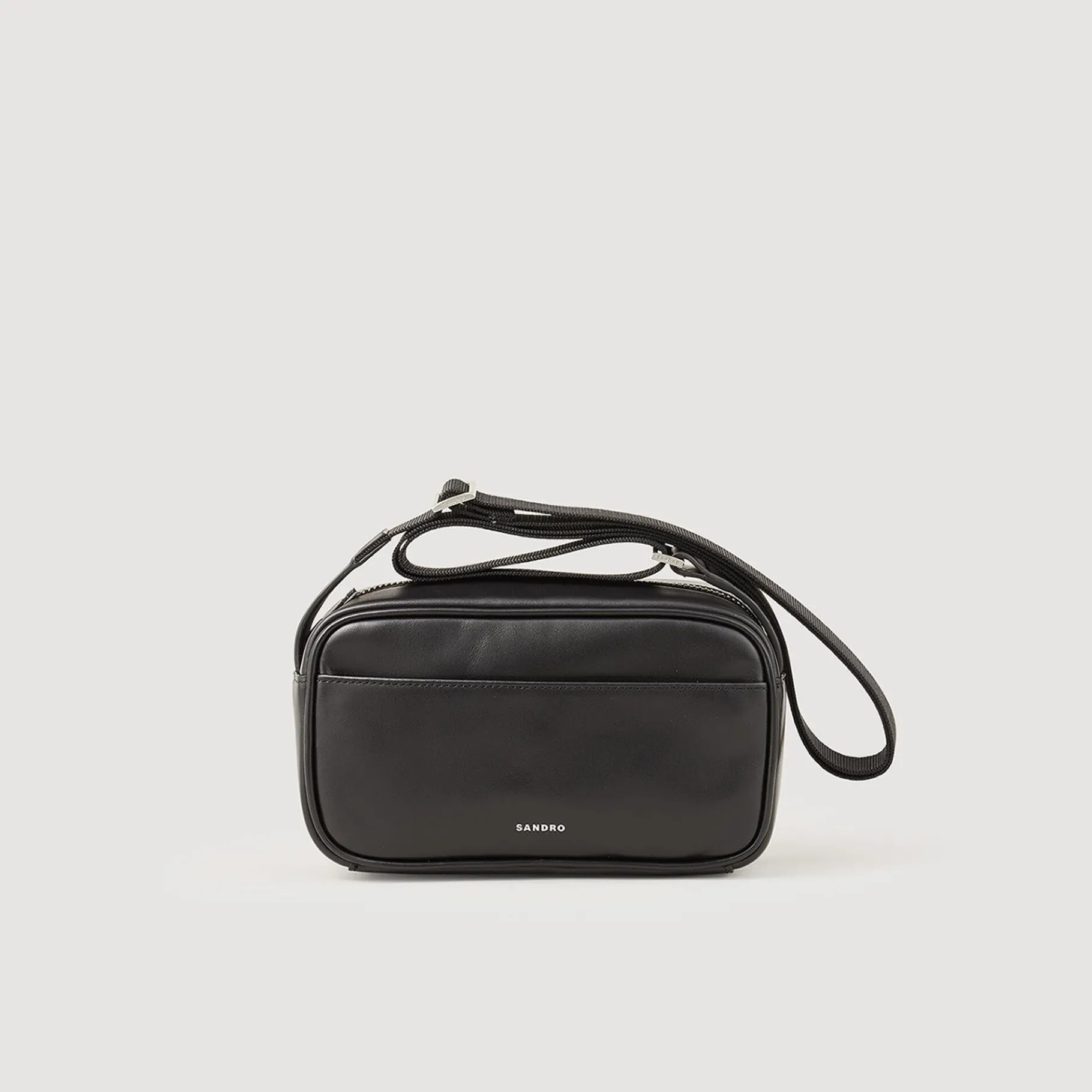 Flash Sale SANDRO Petit Sac En Cuir Lisse Noir