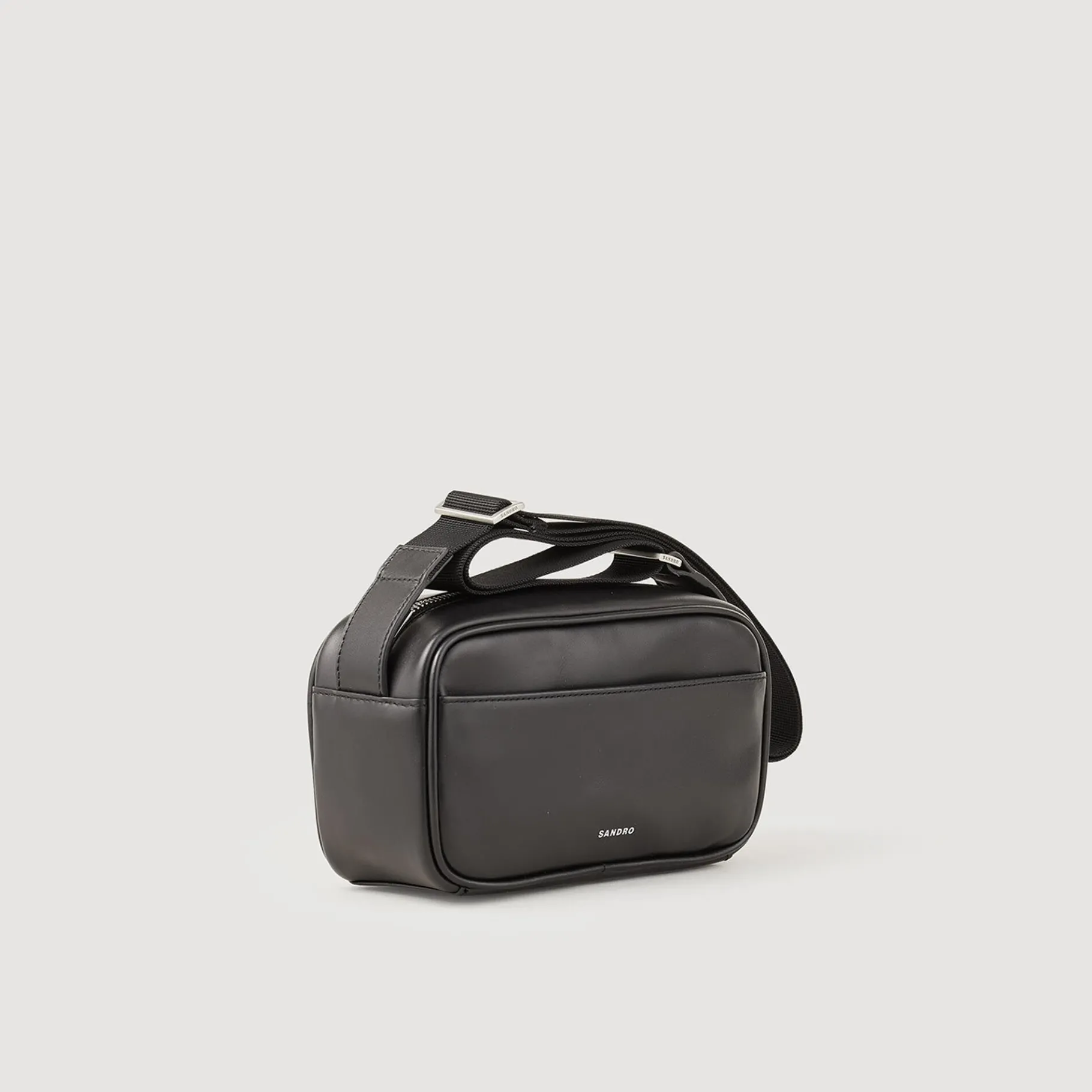 Flash Sale SANDRO Petit Sac En Cuir Lisse Noir