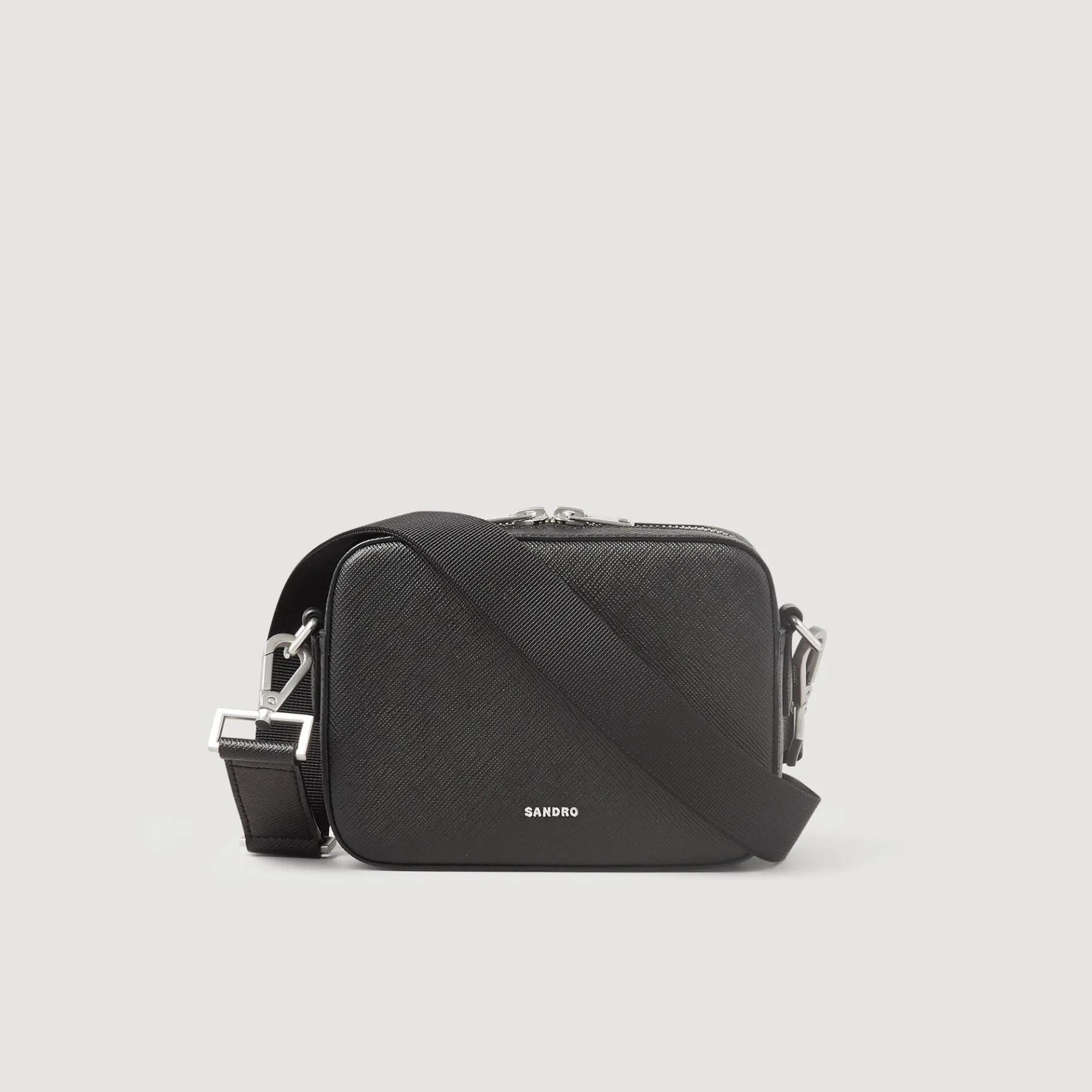 Cheap SANDRO Petit Sac En Cuir Reconstitué Noir
