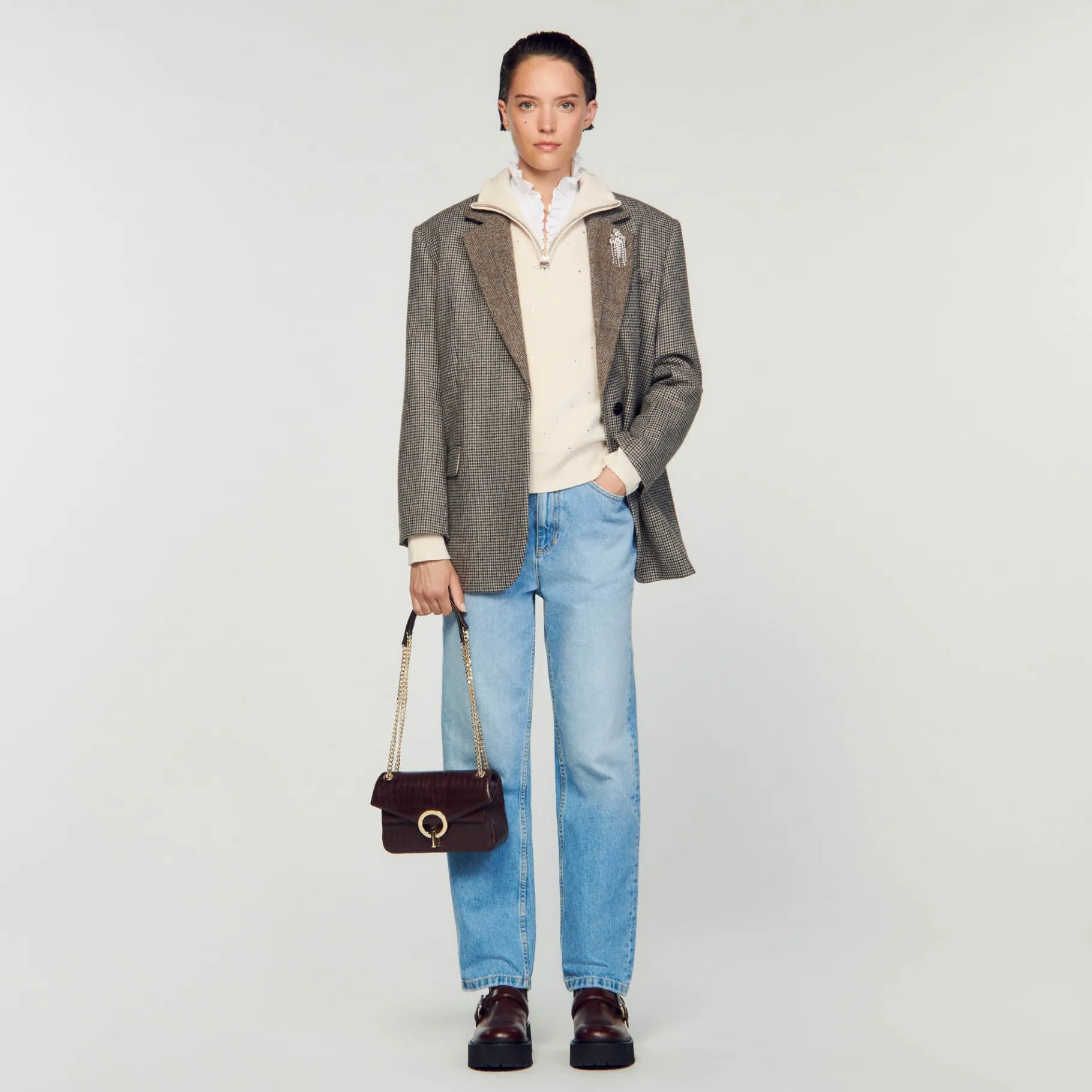 Best SANDRO Petit Sac Yza Marron