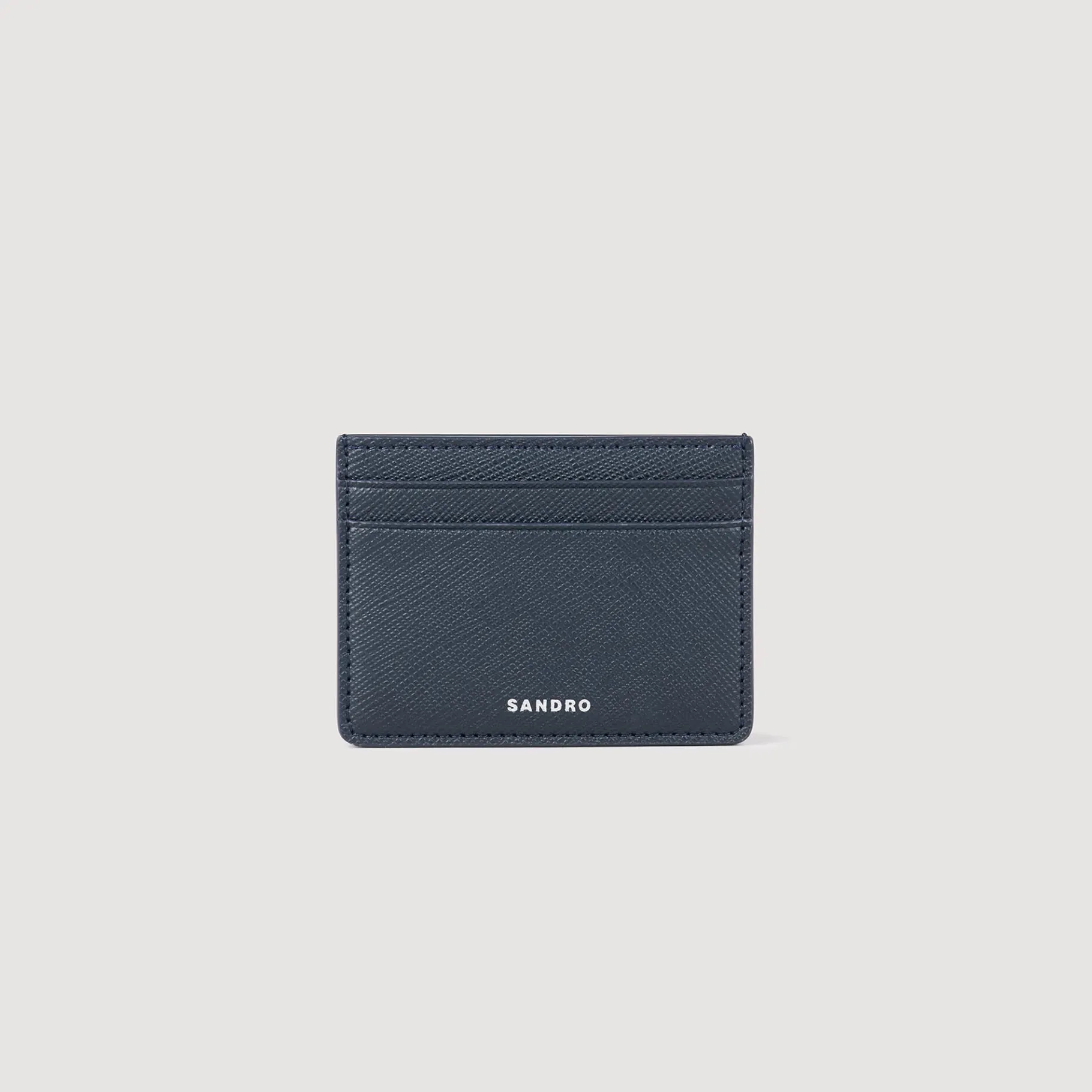 Hot SANDRO Porte-cartes En Cuir Reconstitué Midnight Blue