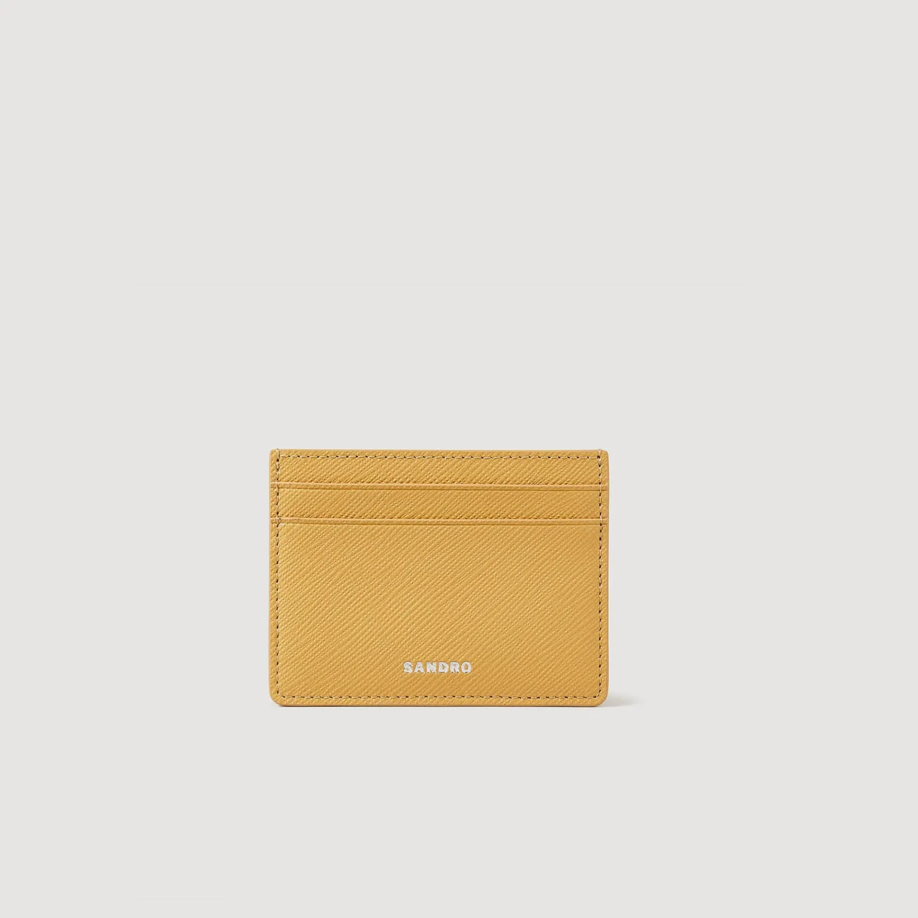 Best SANDRO Porte-cartes En Cuir Reconstitué Beige