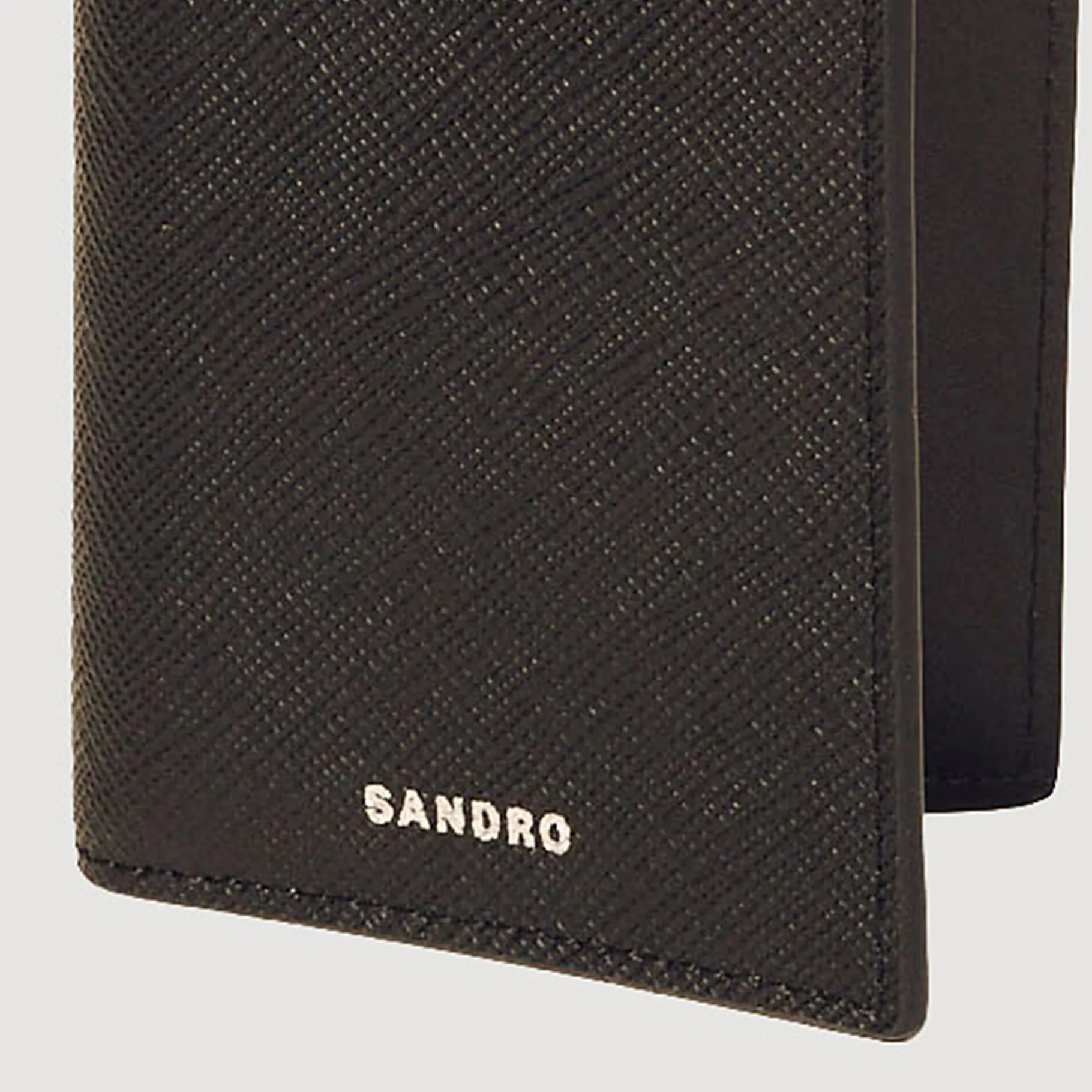 Online SANDRO Portefeuille Cuir Reconstitué Noir carbone