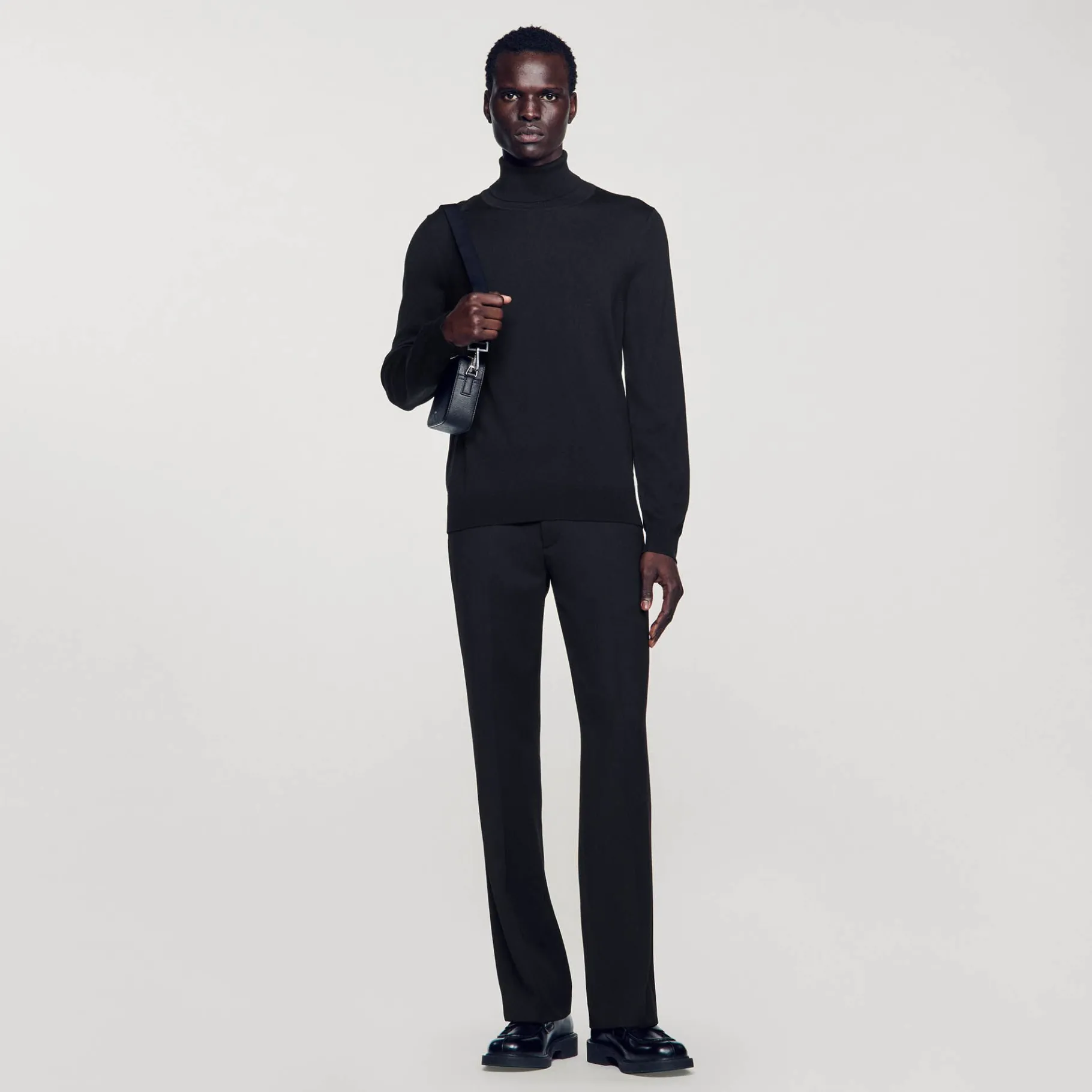 Online SANDRO Pull à Col Roulé En Laine Homme Marine