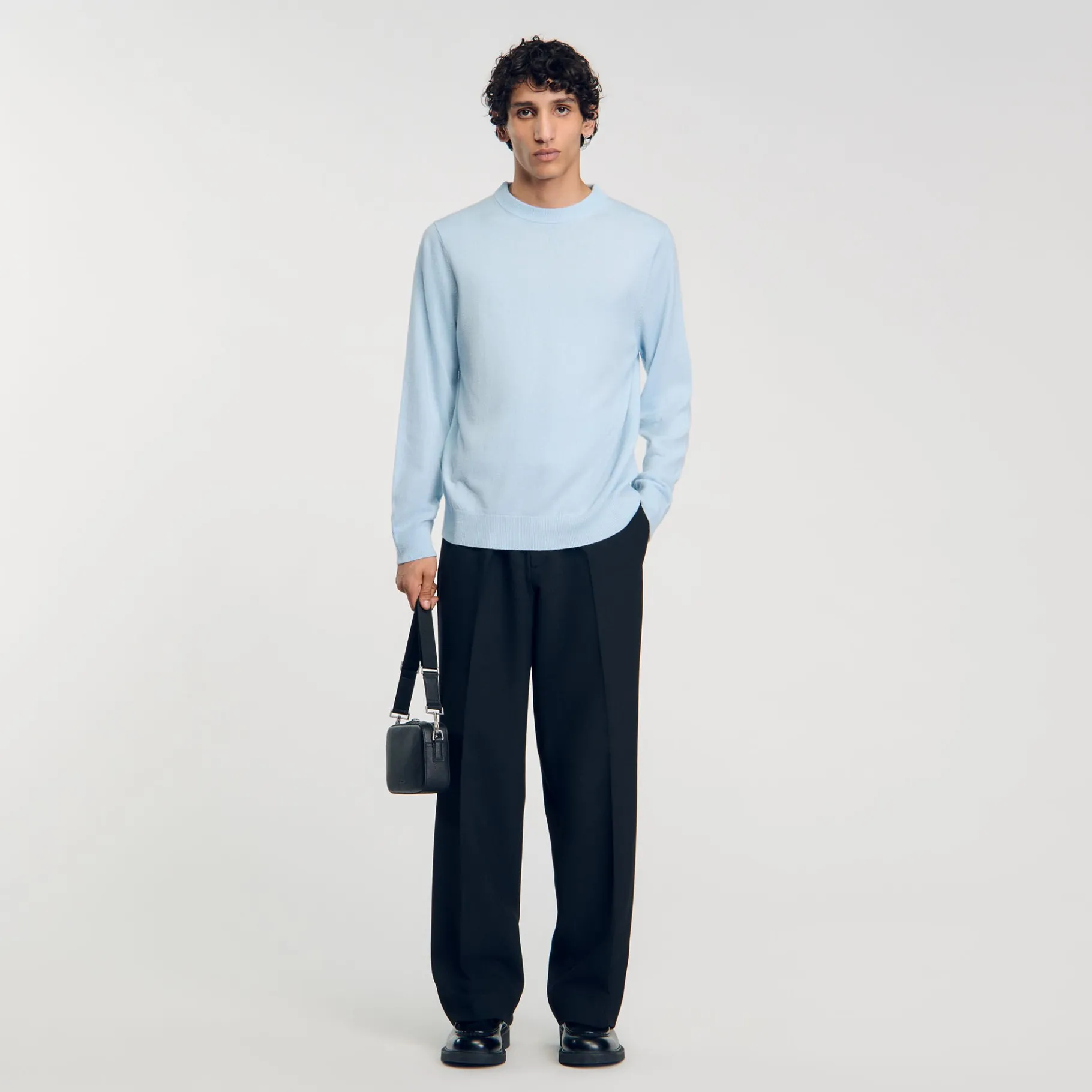 Best Sale SANDRO Pull En Cachemire Baby Blue