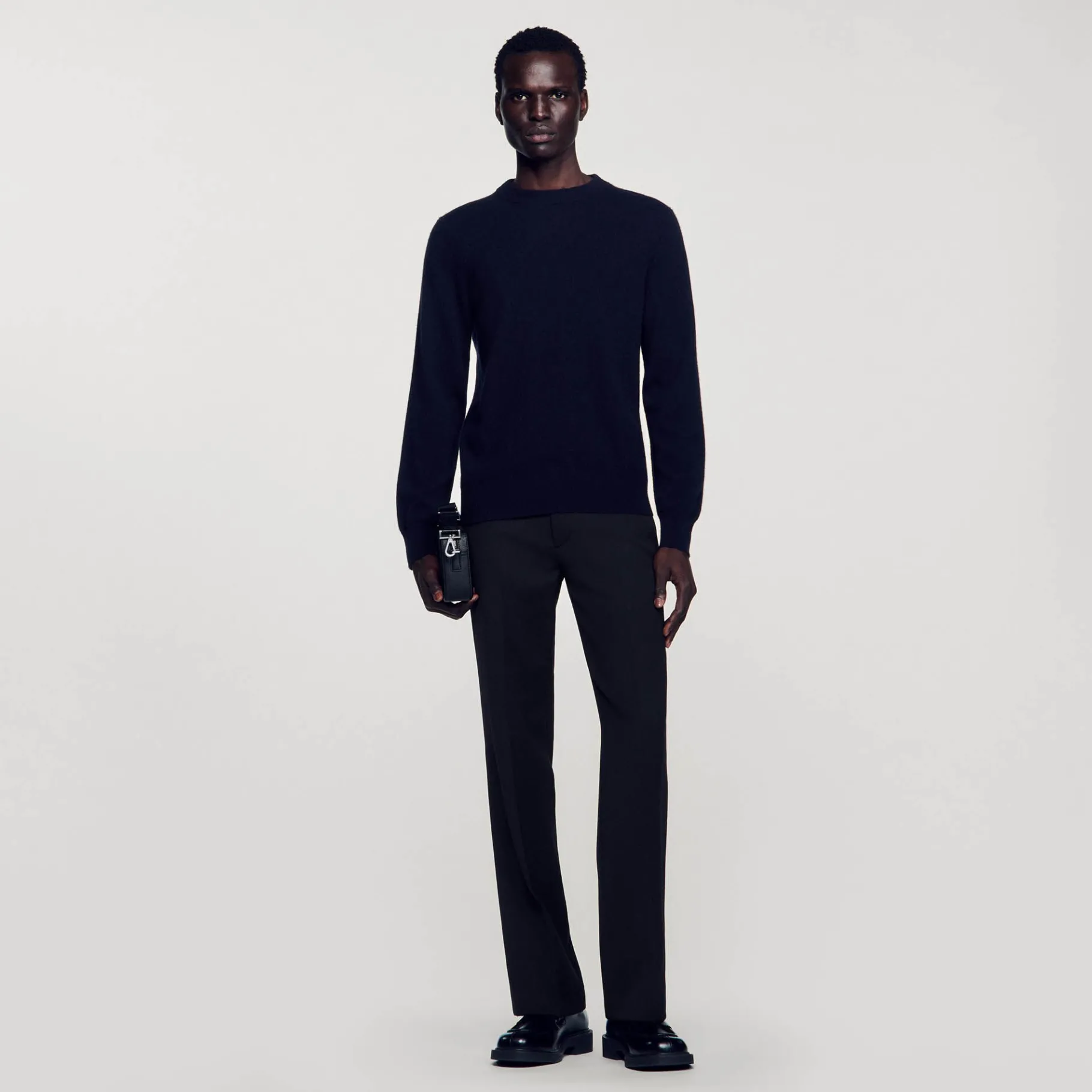 Best Sale SANDRO Pull En Cachemire Marine Foncé