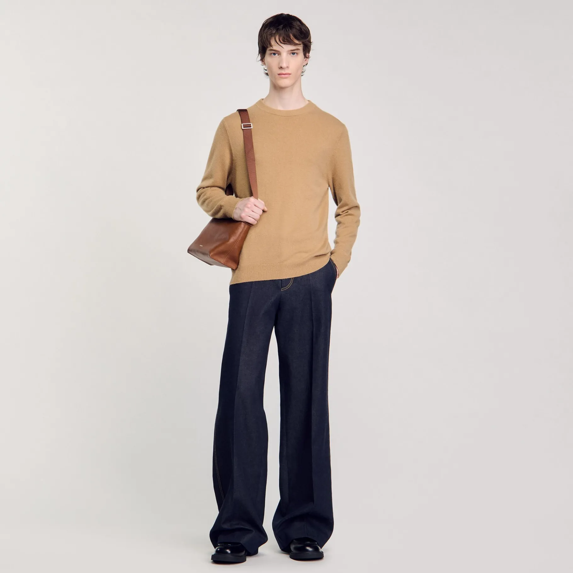 Discount SANDRO Pull En Cachemire Camel