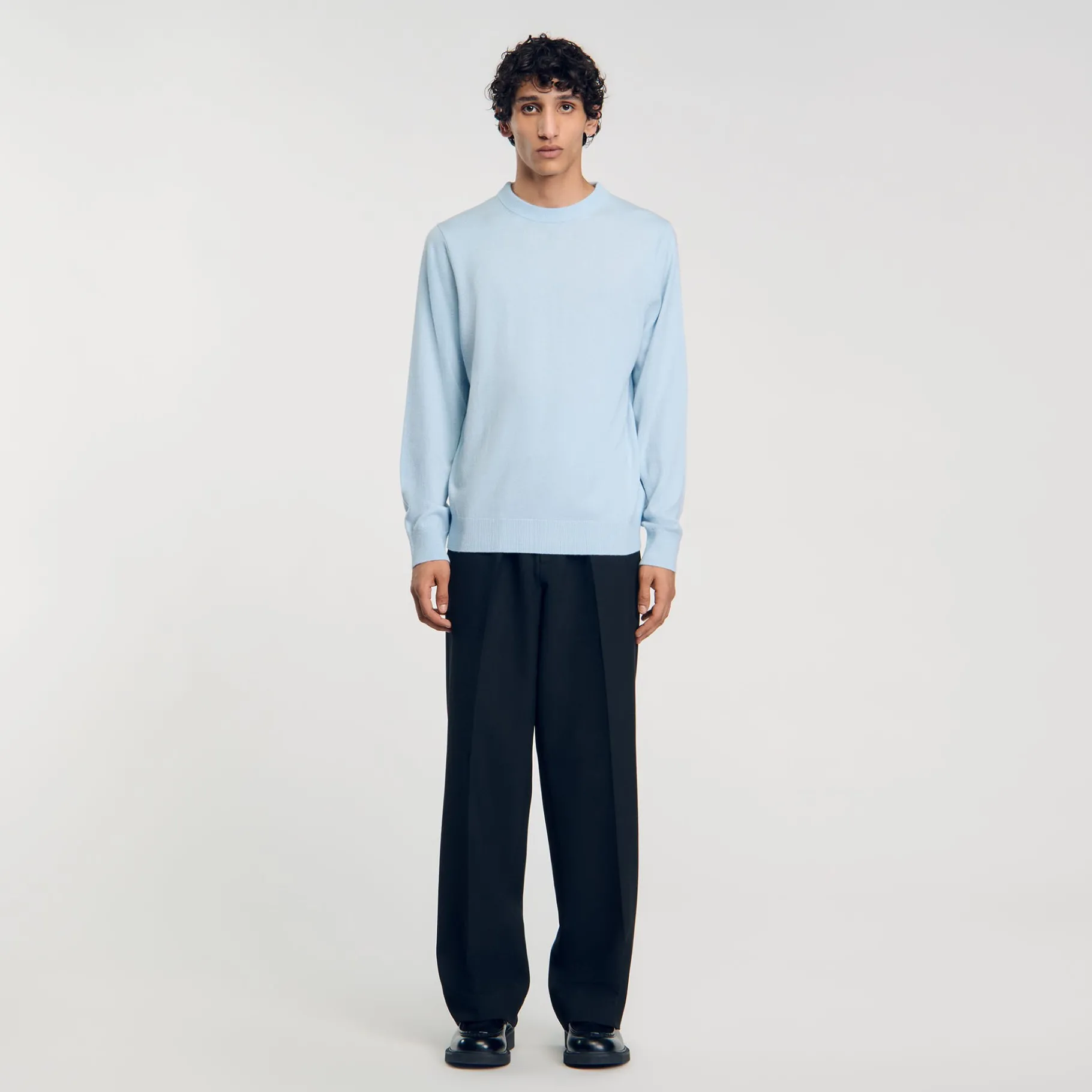 Best Sale SANDRO Pull En Cachemire Baby Blue