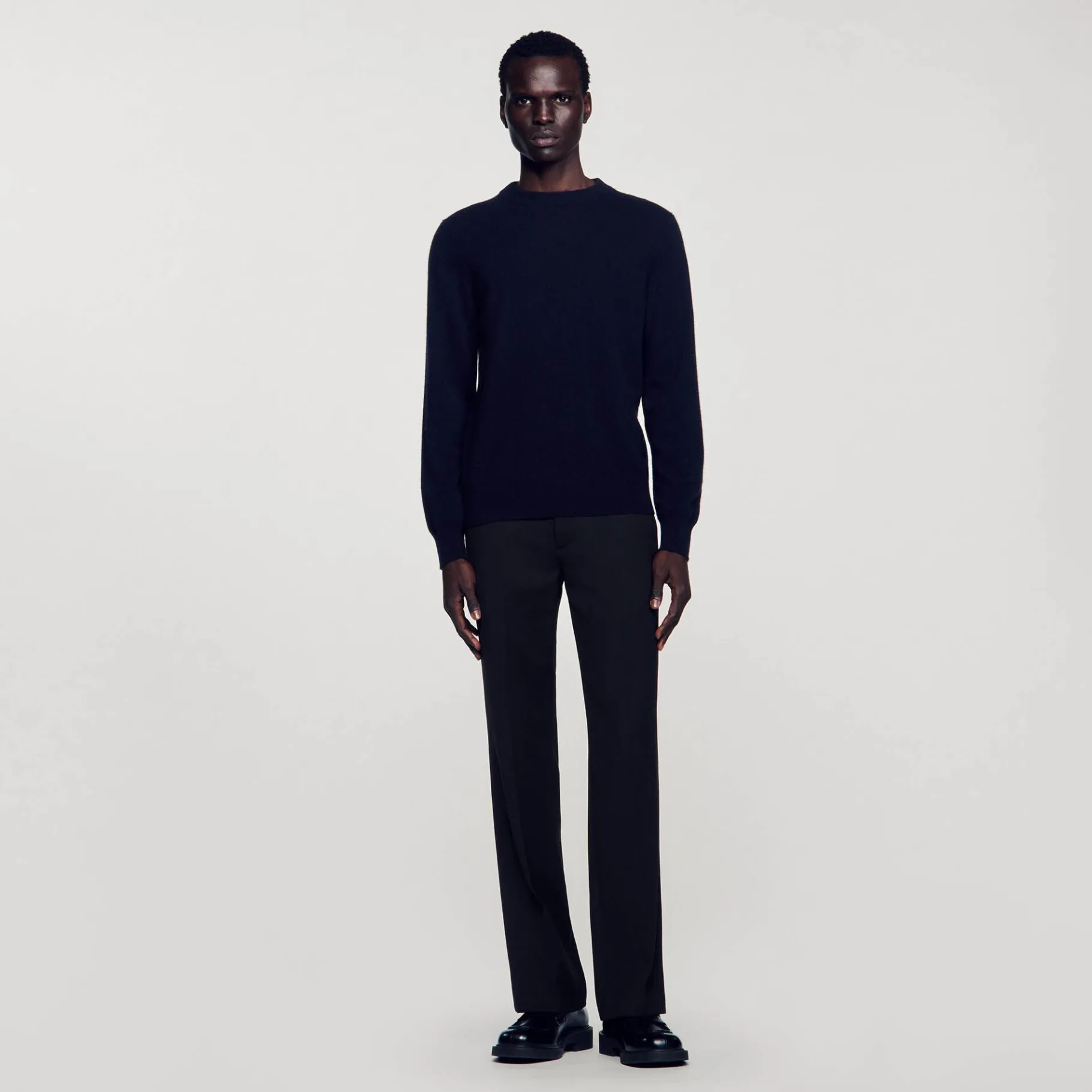 Best Sale SANDRO Pull En Cachemire Marine Foncé