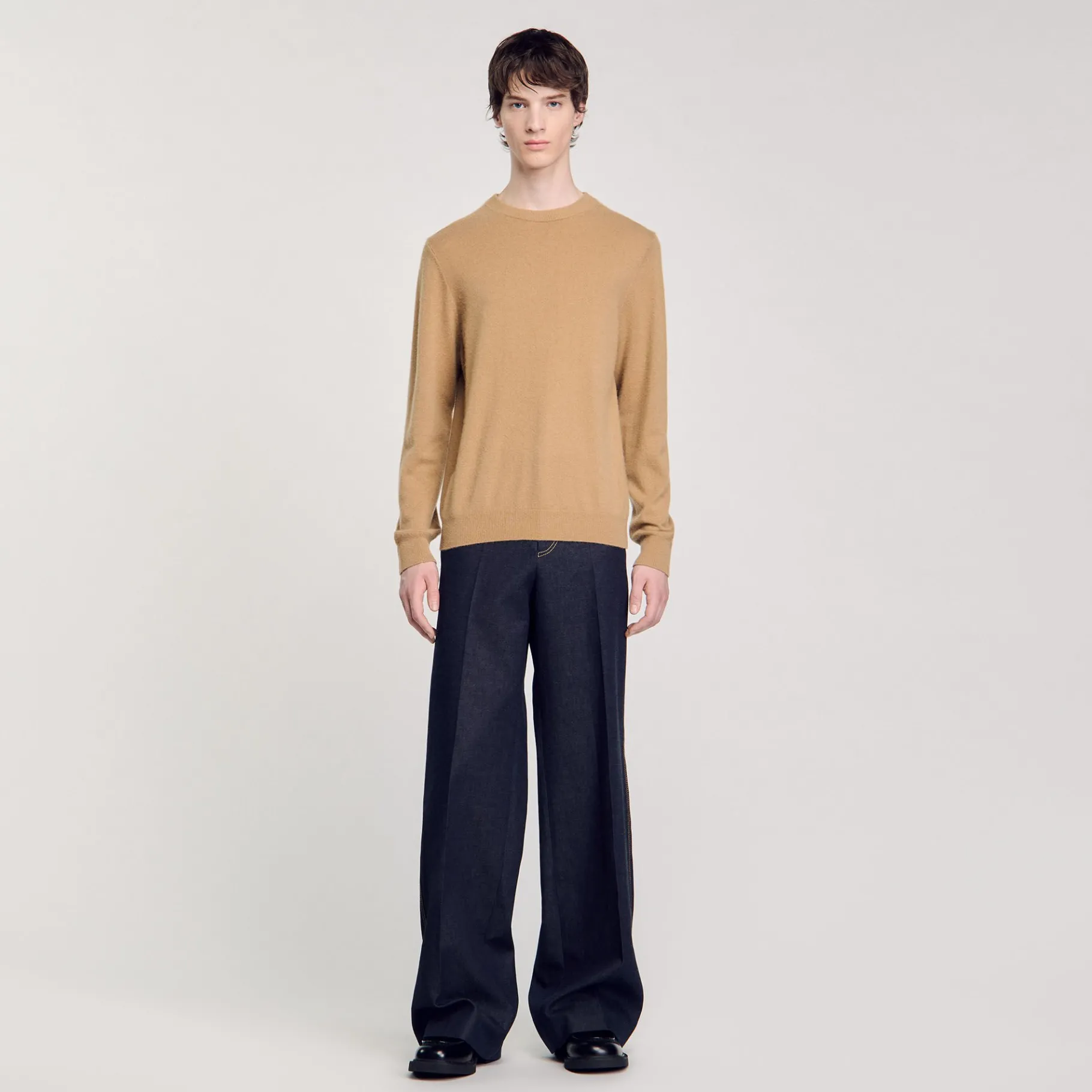 Discount SANDRO Pull En Cachemire Camel