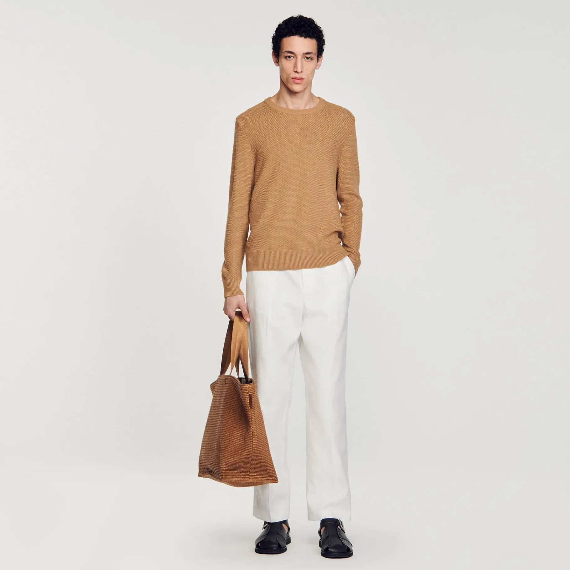 Clearance SANDRO Pull En Laine Camel