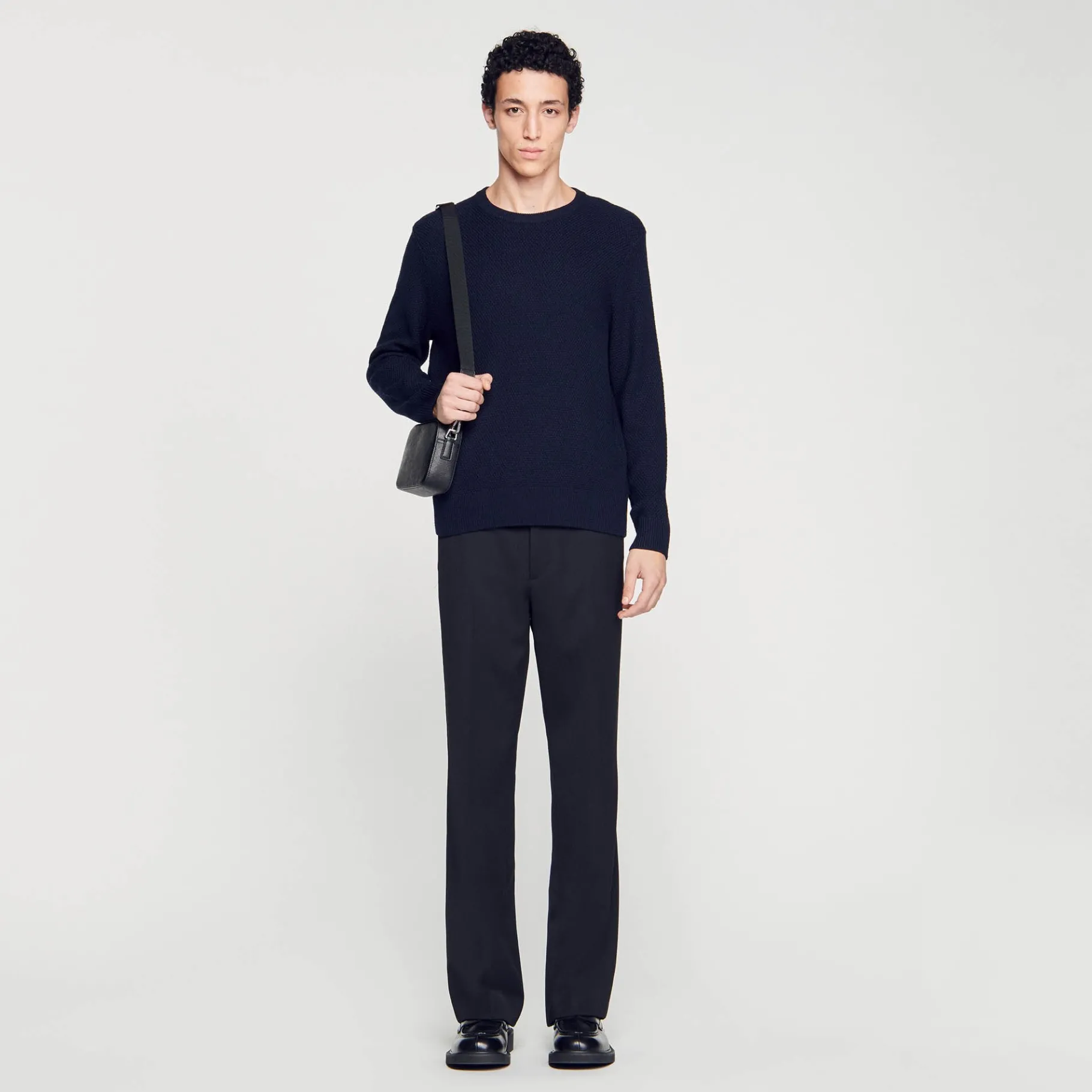 Discount SANDRO Pull En Laine Marine