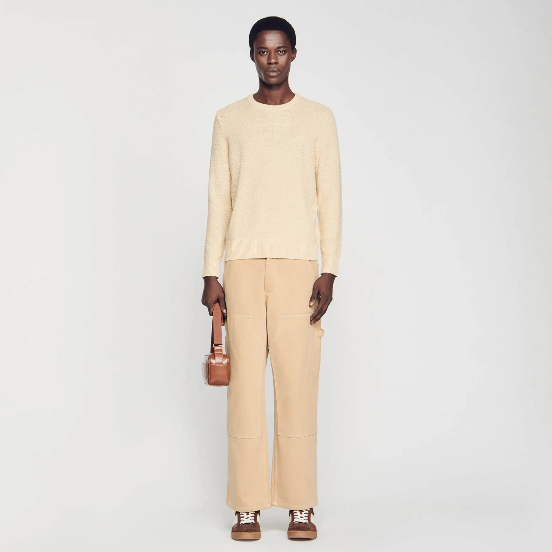 Online SANDRO Pull En Laine Ecru / mastic