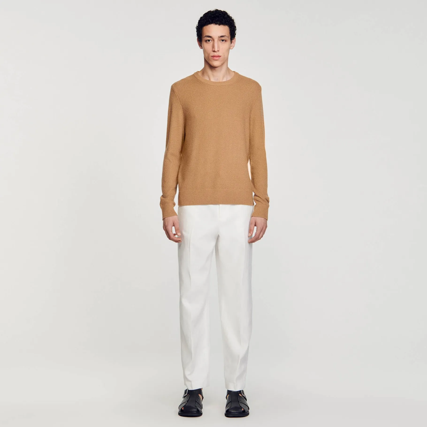 Clearance SANDRO Pull En Laine Camel