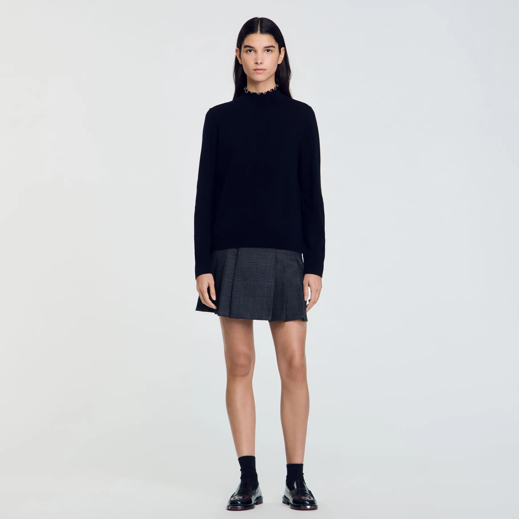 Outlet SANDRO Pull En Laine Et Cachemire Noir