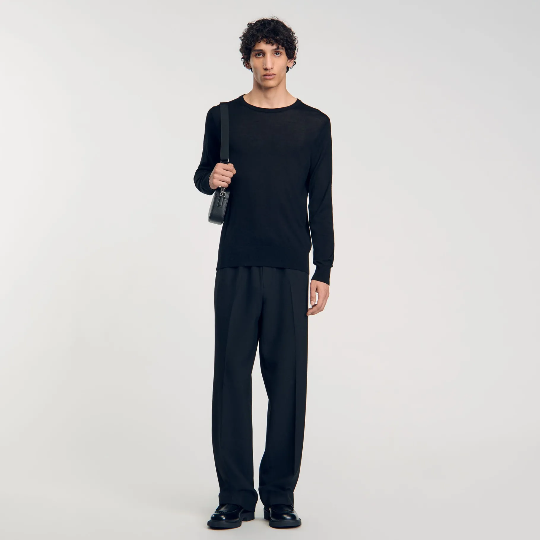 Discount SANDRO Pull En Maille Fine Noir