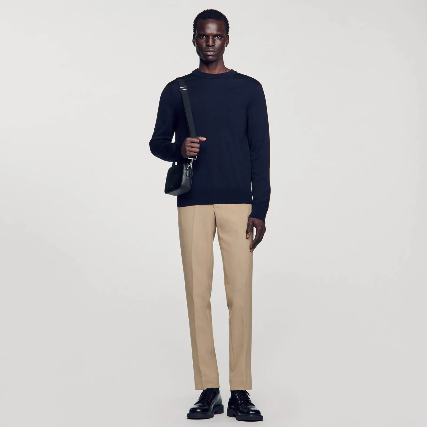 Flash Sale SANDRO Pull En Maille Fine En Laine Marine